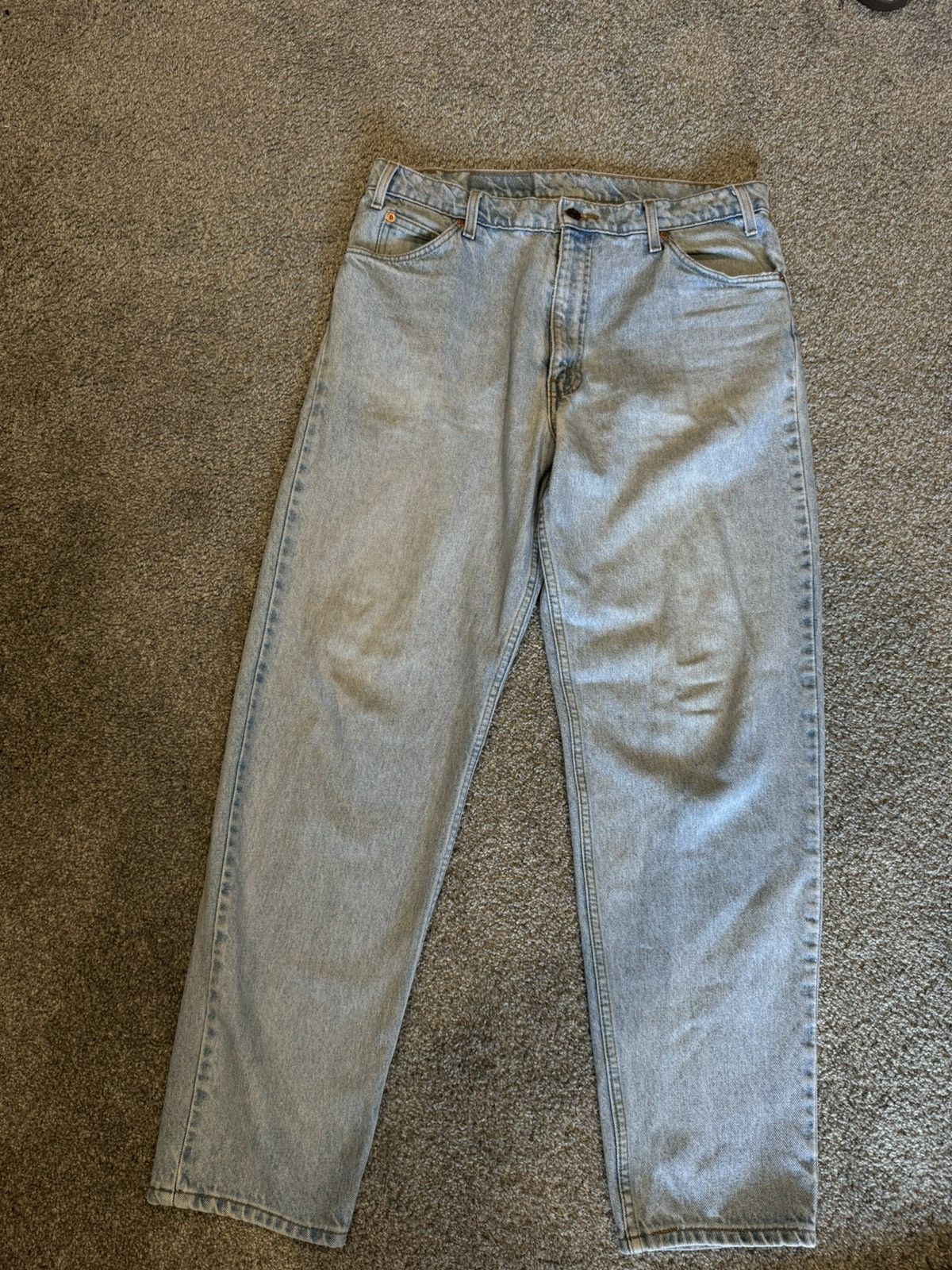 Levi's vintage orange tab Levi jeans 550 stone wash 90s jeans Size US 34 / EU 50 - 3 Thumbnail