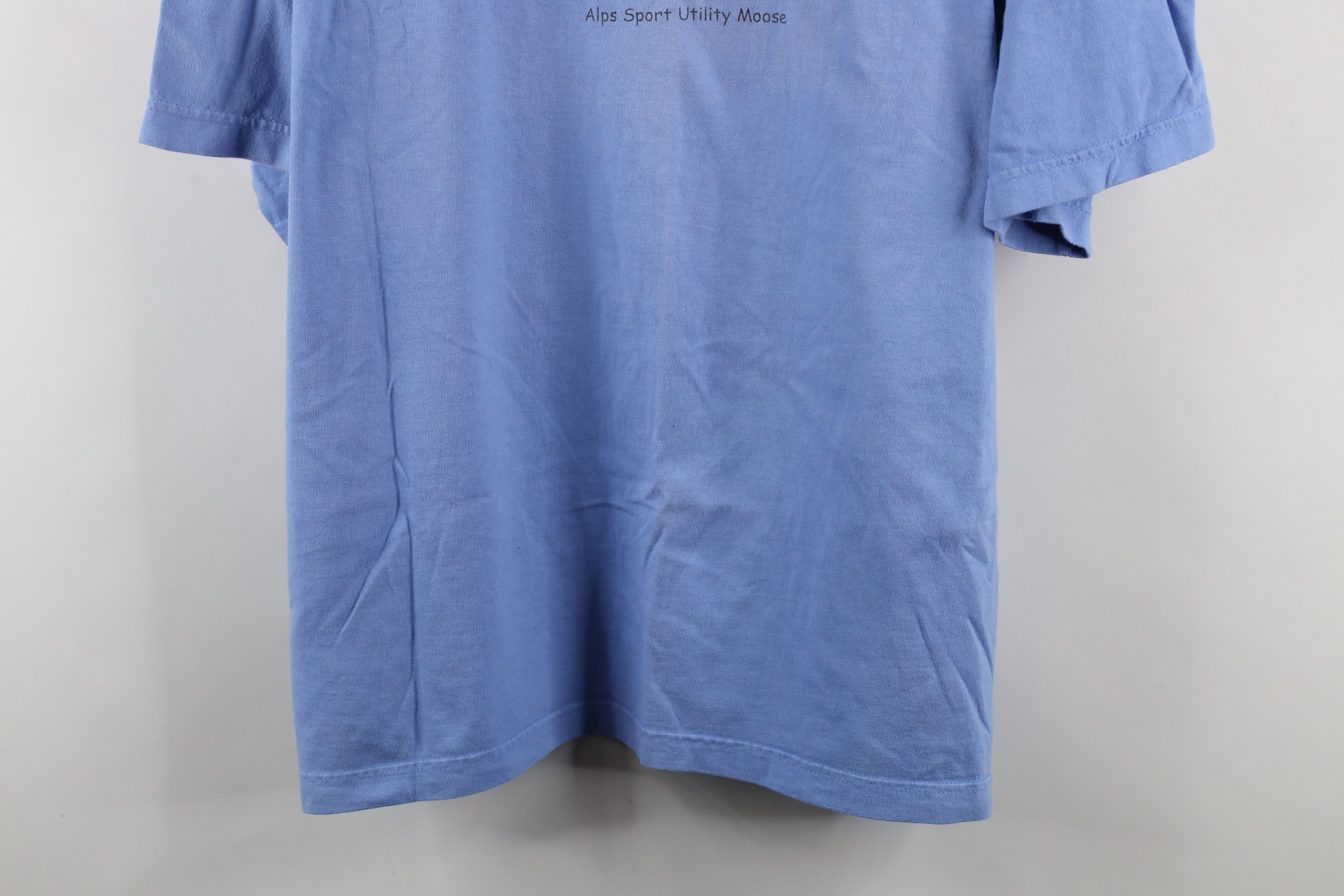Vintage Vintage 90s Streetwear Out Moose Short Sleeve T-Shirt Blue Size US XL / EU 56 / 4 - 3 Thumbnail