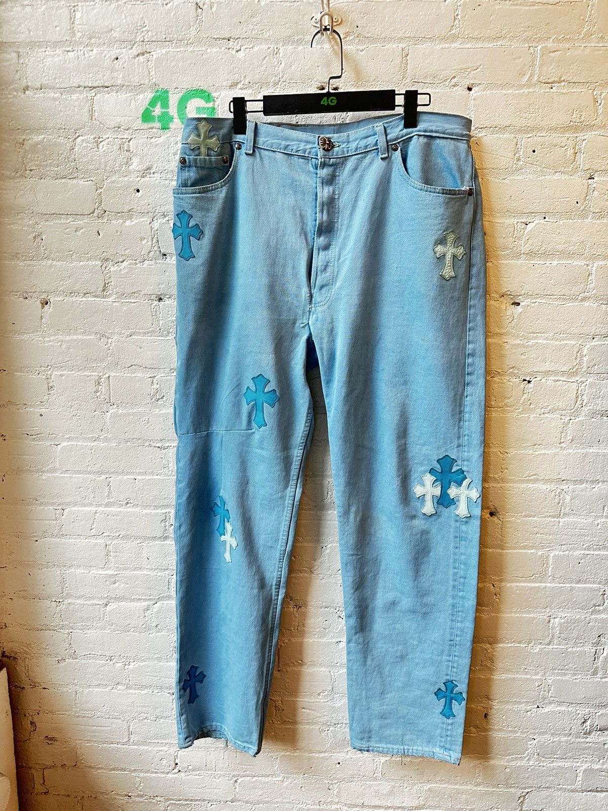 Chrome Hearts × Drake × Levi's DRAKE PERSONAL CHROME HEARTS CROSS PATCH JEANS Size US 40 / EU 56 - 21 Thumbnail