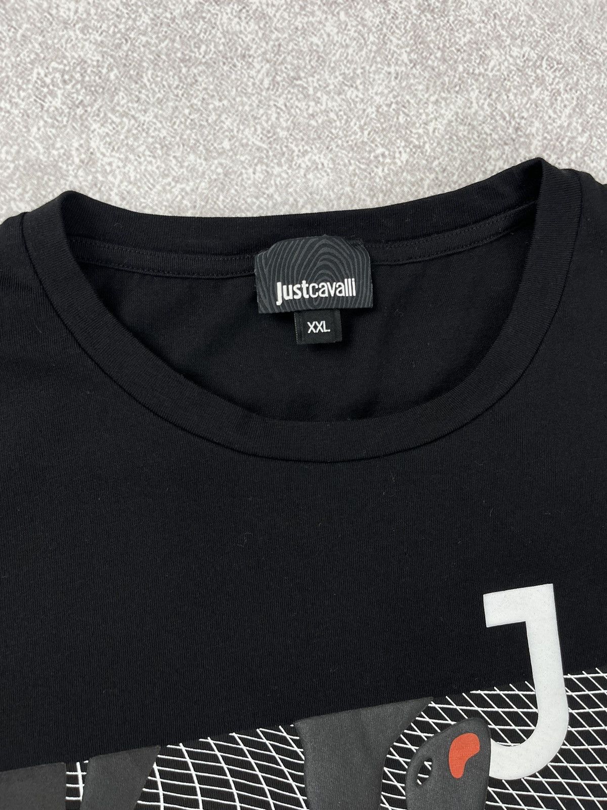 Just Cavalli × Roberto Cavalli Just Cavalli Big Logo Black T-Shirt Men’s Size US XXL / EU 58 / 5 - 4 Thumbnail