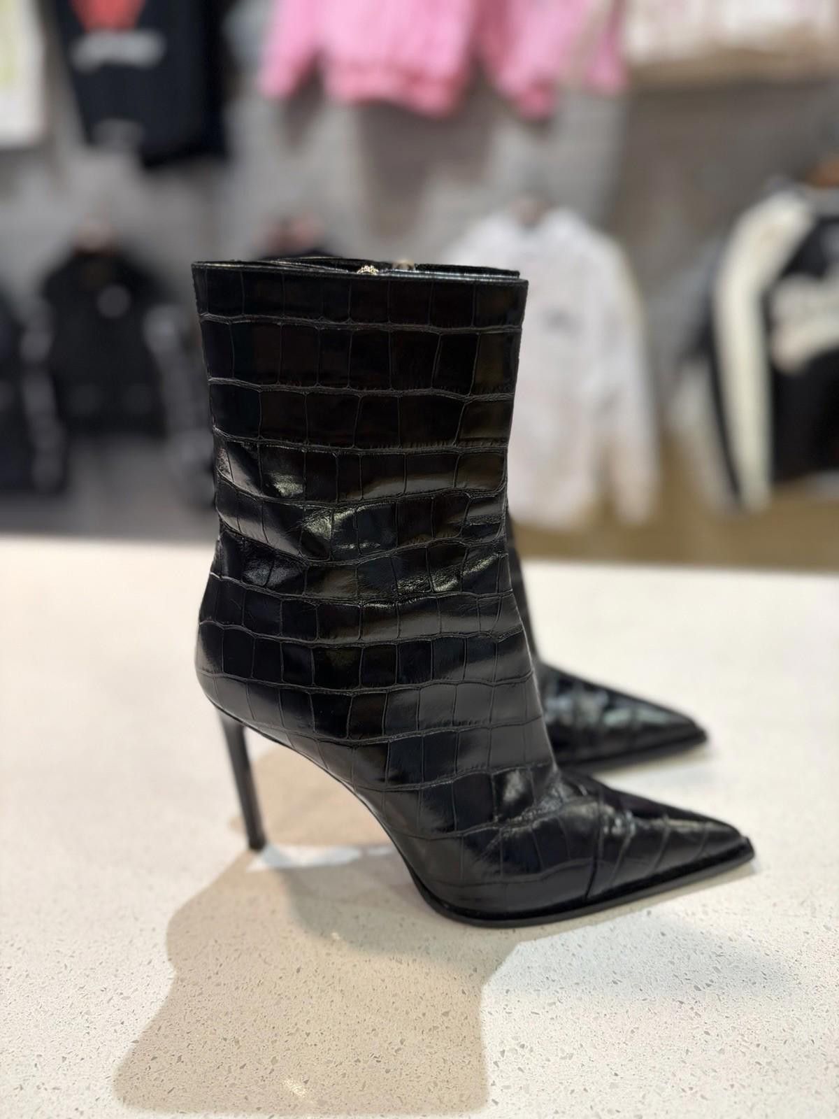 Amiri AMIRI Black Snakeskin Stiletto High Heel Boots 38 - 8US Size US 8 / IT 38 - 6 Thumbnail
