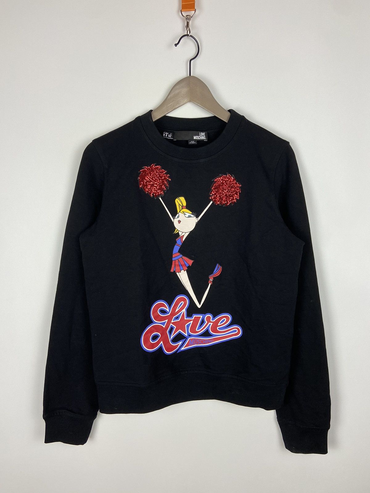 Love Moschino × Moschino Love Moschino Cheerleader Black Sweatshirt Luxury Size M / US 6-8 / IT 42-44 - 1 Thumbnail