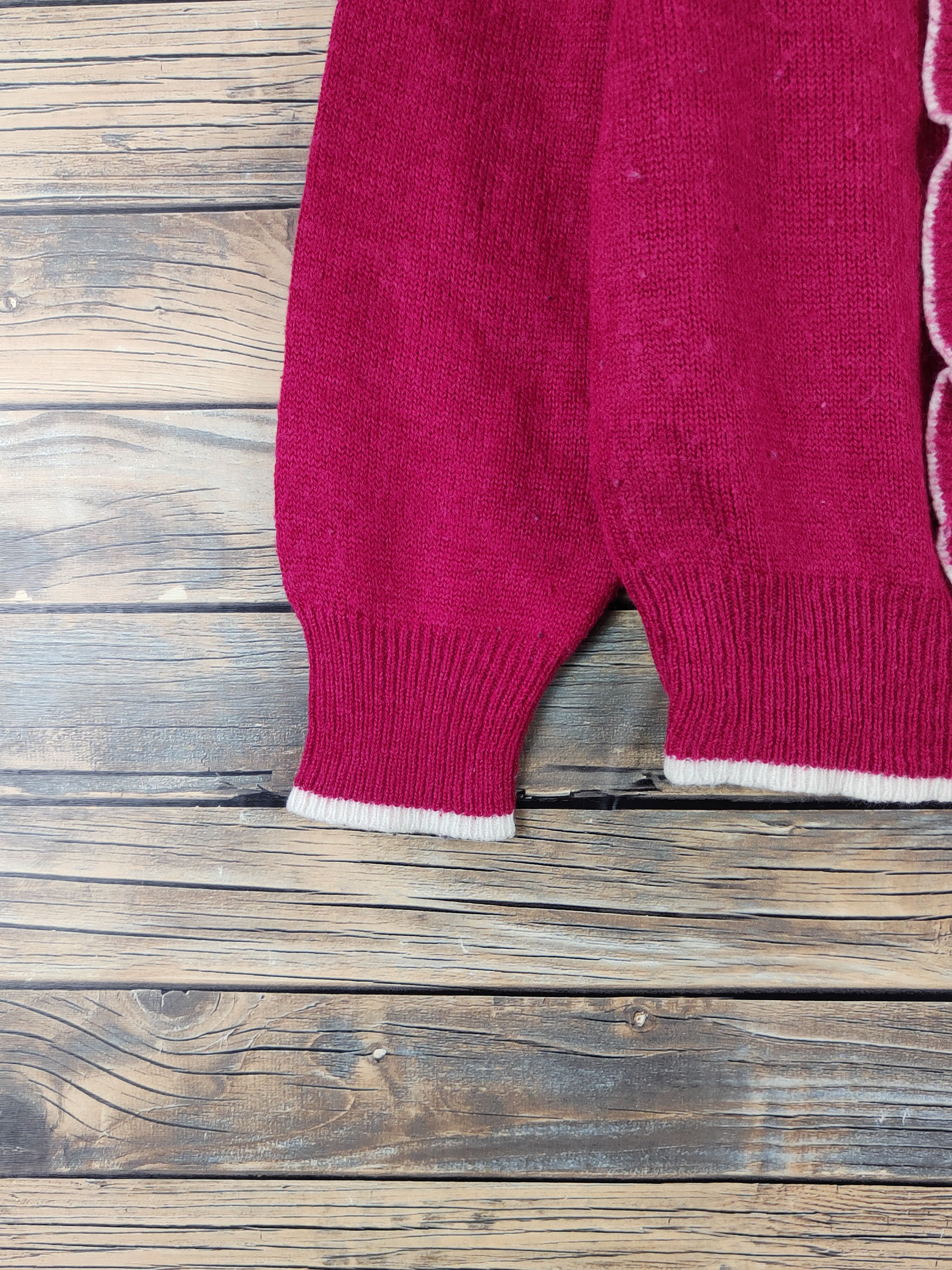 Homespun Knitwear × Japanese Brand × Vintage Art Galde Red Knitwear Sweatshirts #W1005 Size S / US 4 / IT 40 - 4 Thumbnail