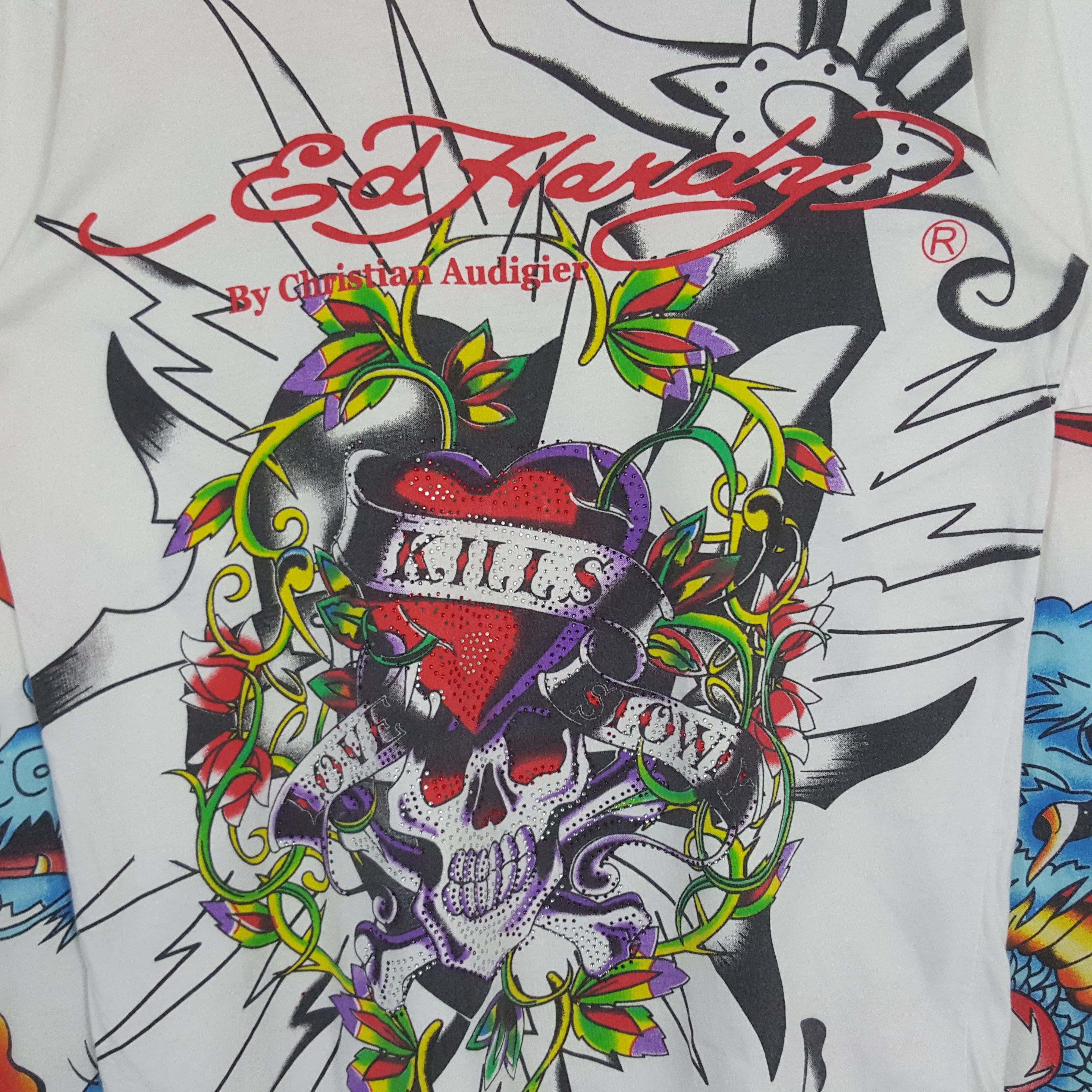 Christian Audigier × Ed Hardy × Vintage Vintage Ed Hardy by Christian Audiger American Brand Tshirt Size US L / EU 52-54 / 3 - 2 Thumbnail