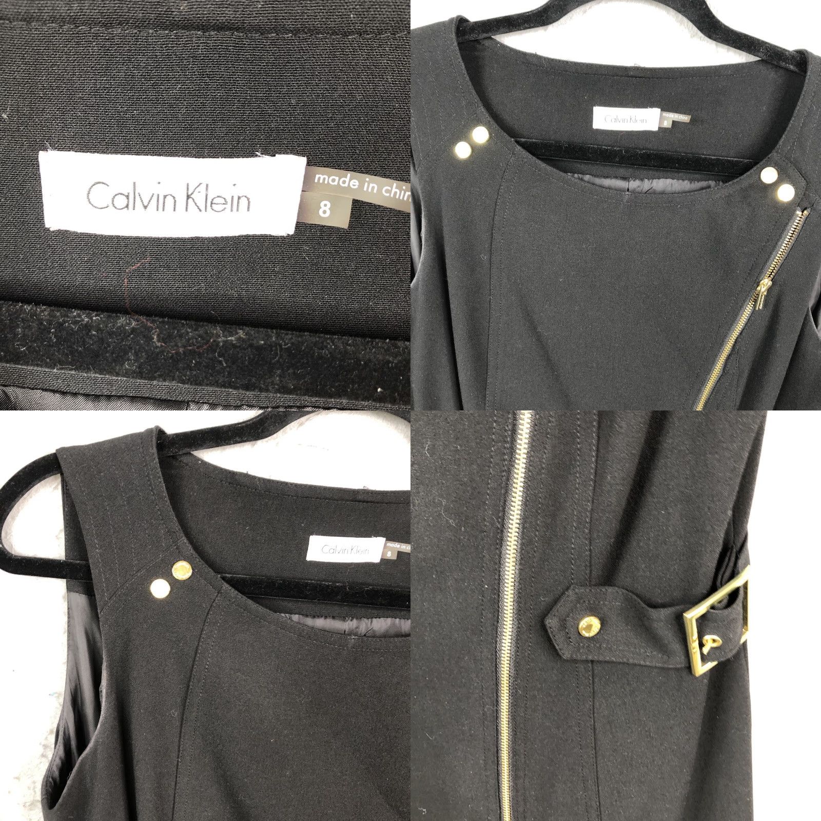 Calvin Klein Calvin Klein Dress Womens 8 Black Sleeveless Scuba Ponte Knit Office Modern Size M / US 6-8 / IT 42-44 - 8 Thumbnail