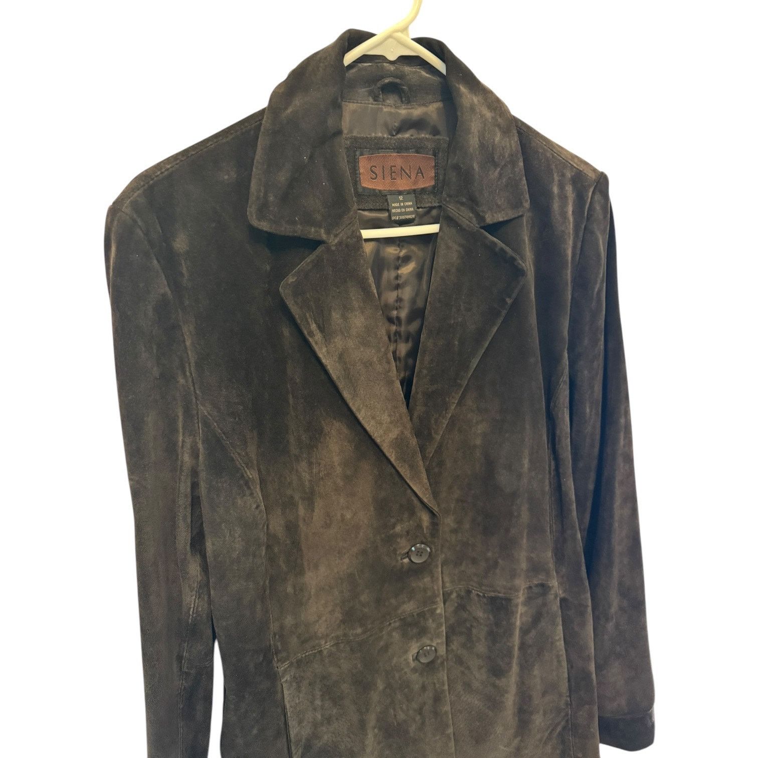 Vintage Vintage Siena chocolate suede jacket two button closing L Size L / US 10 / IT 46 - 12 Thumbnail