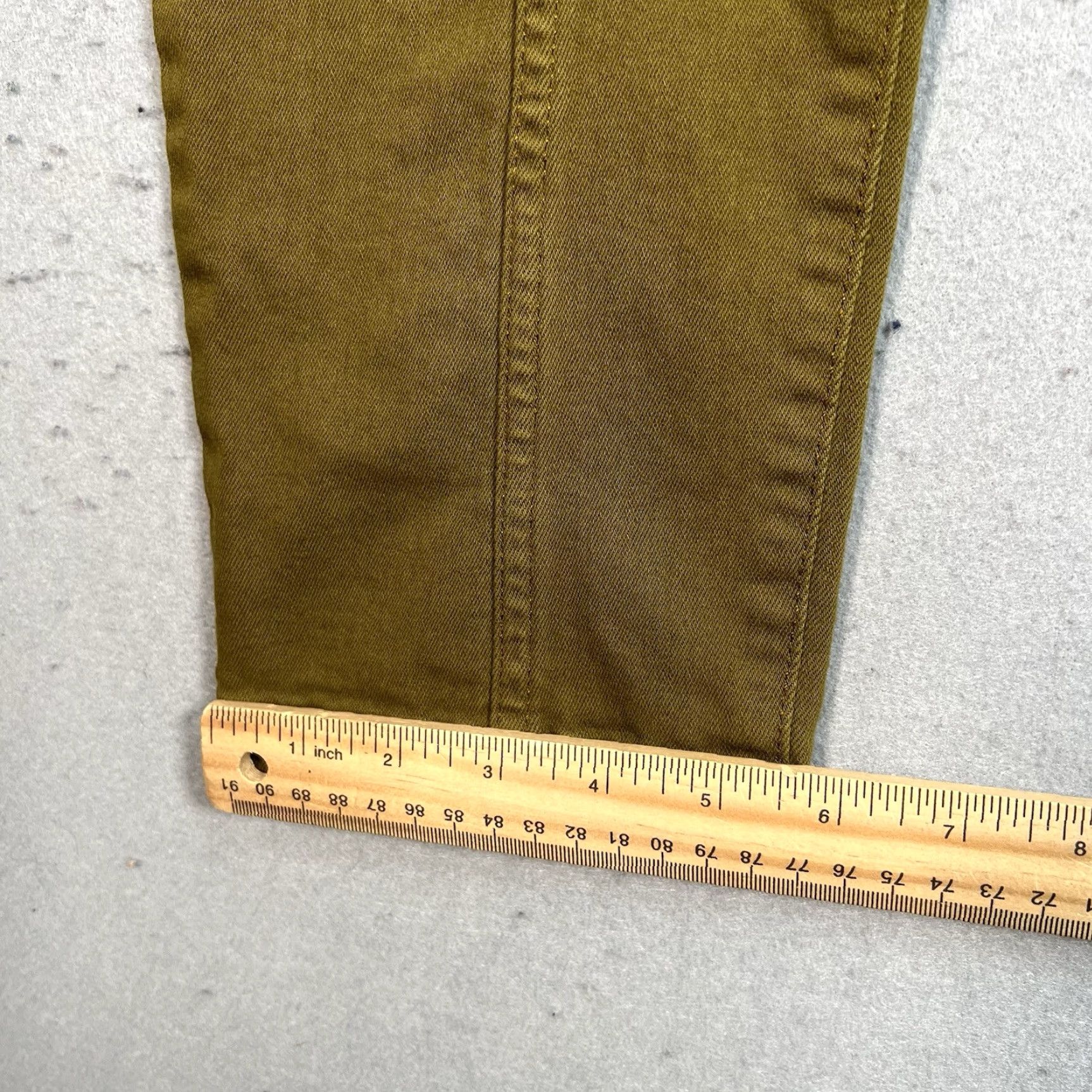 Banana Republic Banana Republic Slim Chino Pants - Olive Green Mid Rise Skinny 31 Women's Flat Front Zipper Closure, 25.5" Inseam, Regular Size Size 24" / US 00 / IT 34 - 5 Thumbnail