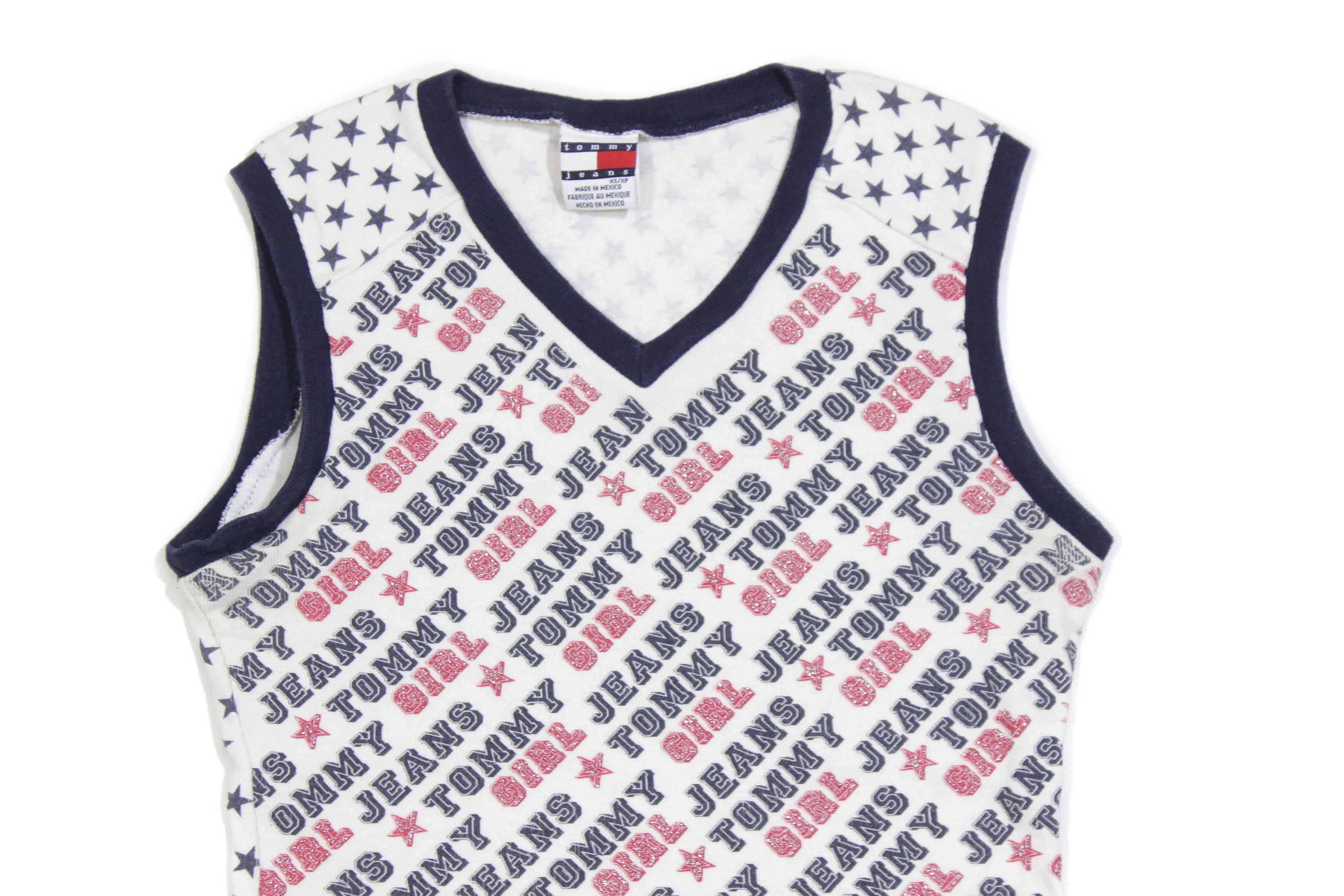 Tommy Hilfiger Y2K Monogram Tank Top Vintage Size XS / US 0-2 / IT 36-38 - 3 Thumbnail