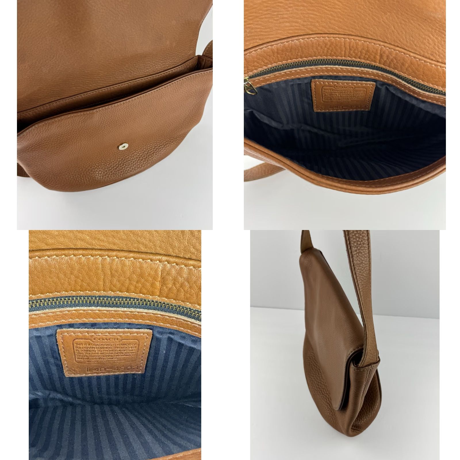 Coach VINTAGE Coach Bag Womens Sonoma Flap Bag 4903 Leather Brown Messenger USA 1990s Size ONE SIZE - 8 Thumbnail