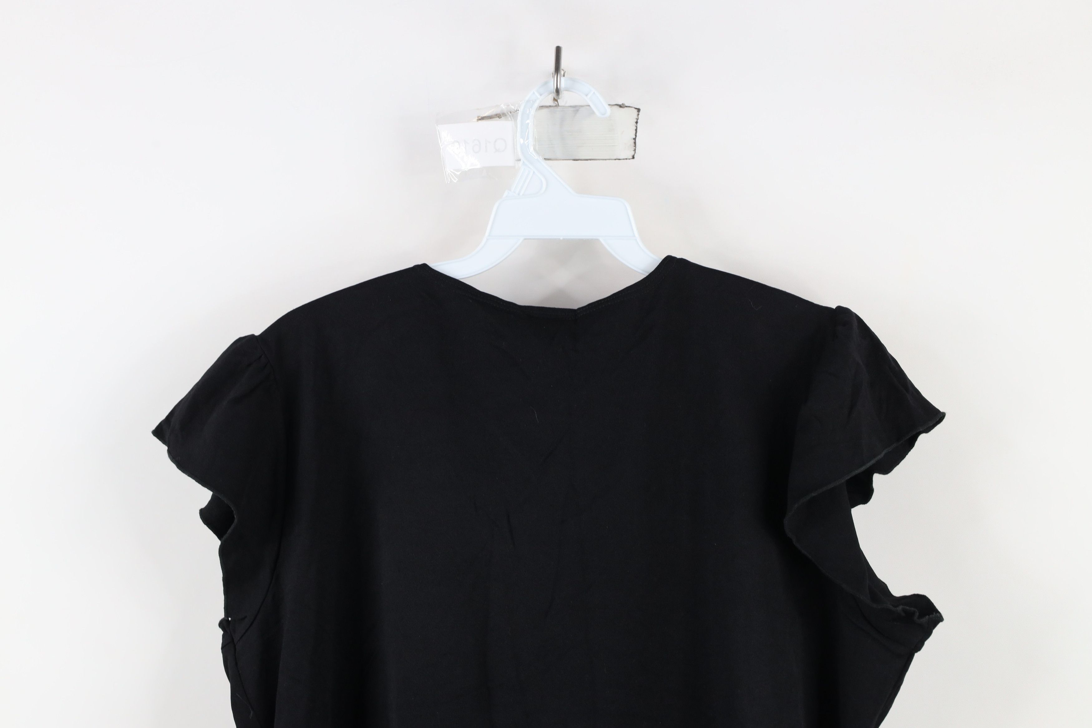 Vintage Vintage 90s Y2K Babydoll Bella Blouse Top Shirt Black USA Size XXL / US 16-18 / IT 52-54 - 11 Thumbnail