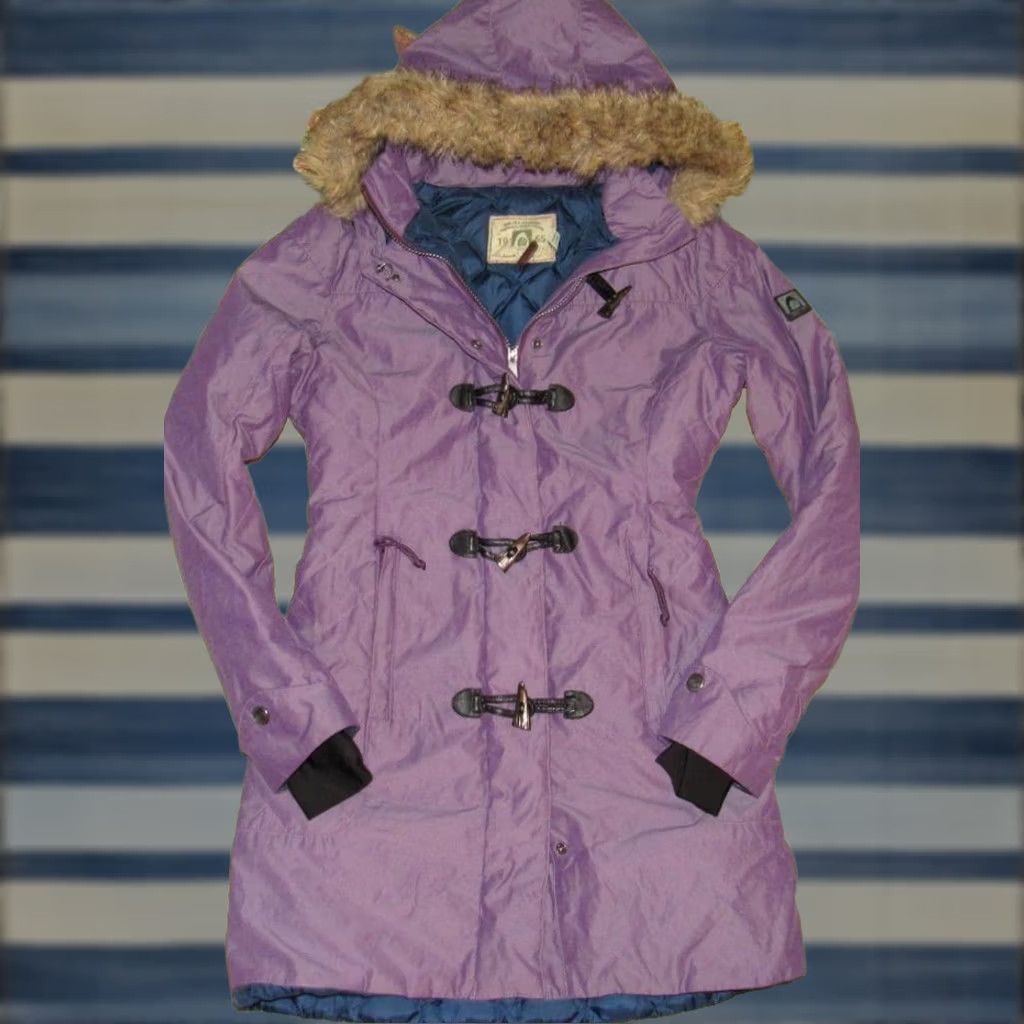 Sierra Designs Sierra Designs 600 Down Fill Hooded Toggle Parka Coat Small S Women Purple Coat Parka Womens XS/S Size S / US 4 / IT 40 - 1 Thumbnail