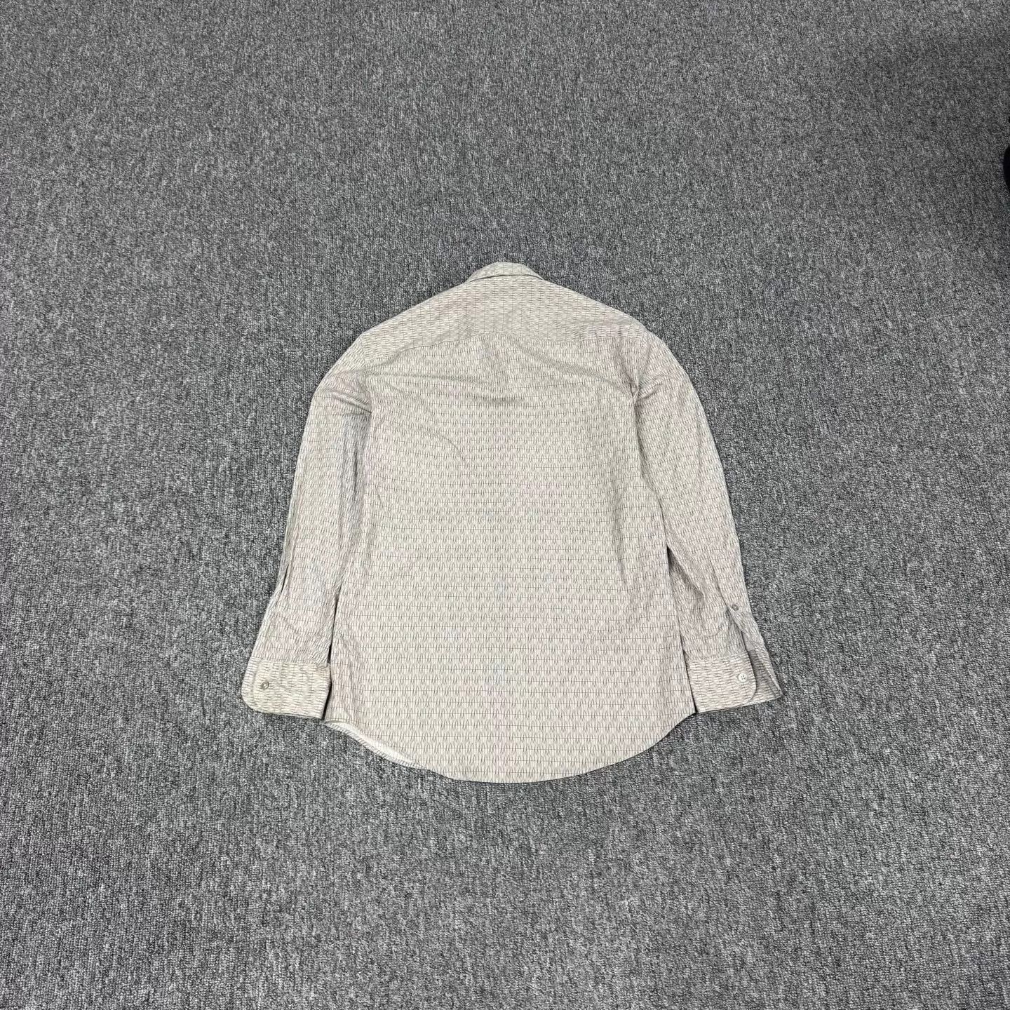 Ermenegildo Zegna Zegna Subtle All-Over Print LS Shirt M 99 New Size US M / EU 48-50 / 2 - 2 Thumbnail