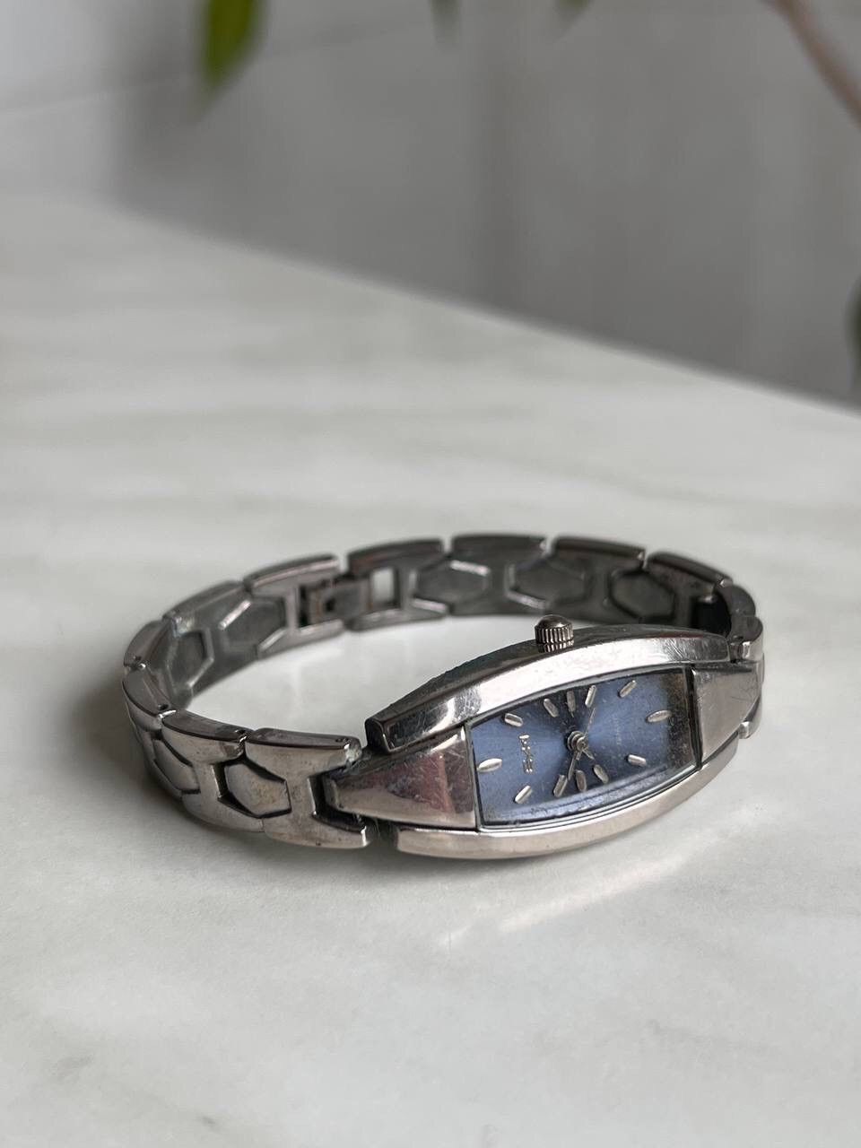 Japanese Brand × Vintage Vintage Japanese style futuristic Steel Blue Logo Watch Size ONE SIZE - 1 Thumbnail