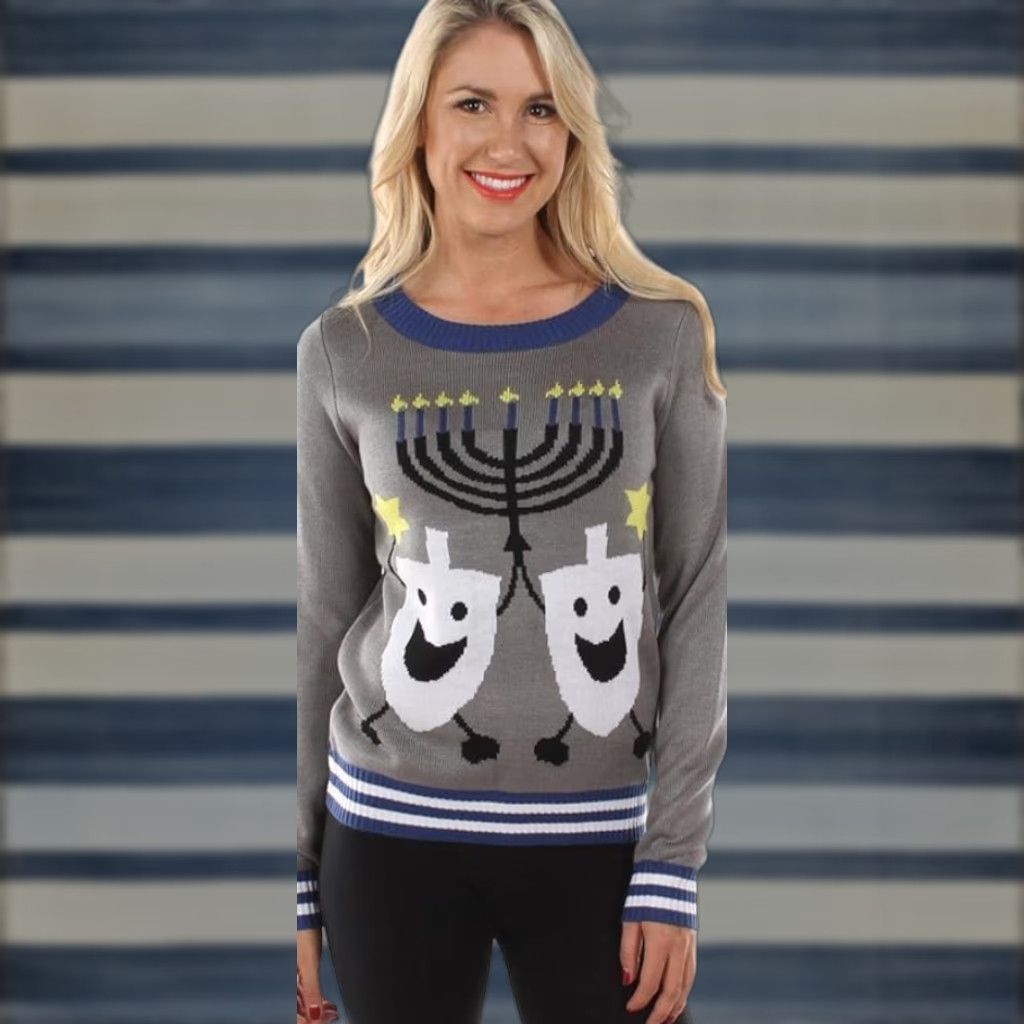 Vintage Tipsy Elves Women's Ugly Christmas Sweater Gray Size M - Pullover Holiday Apparel Size M / US 6-8 / IT 42-44 - 1 Thumbnail