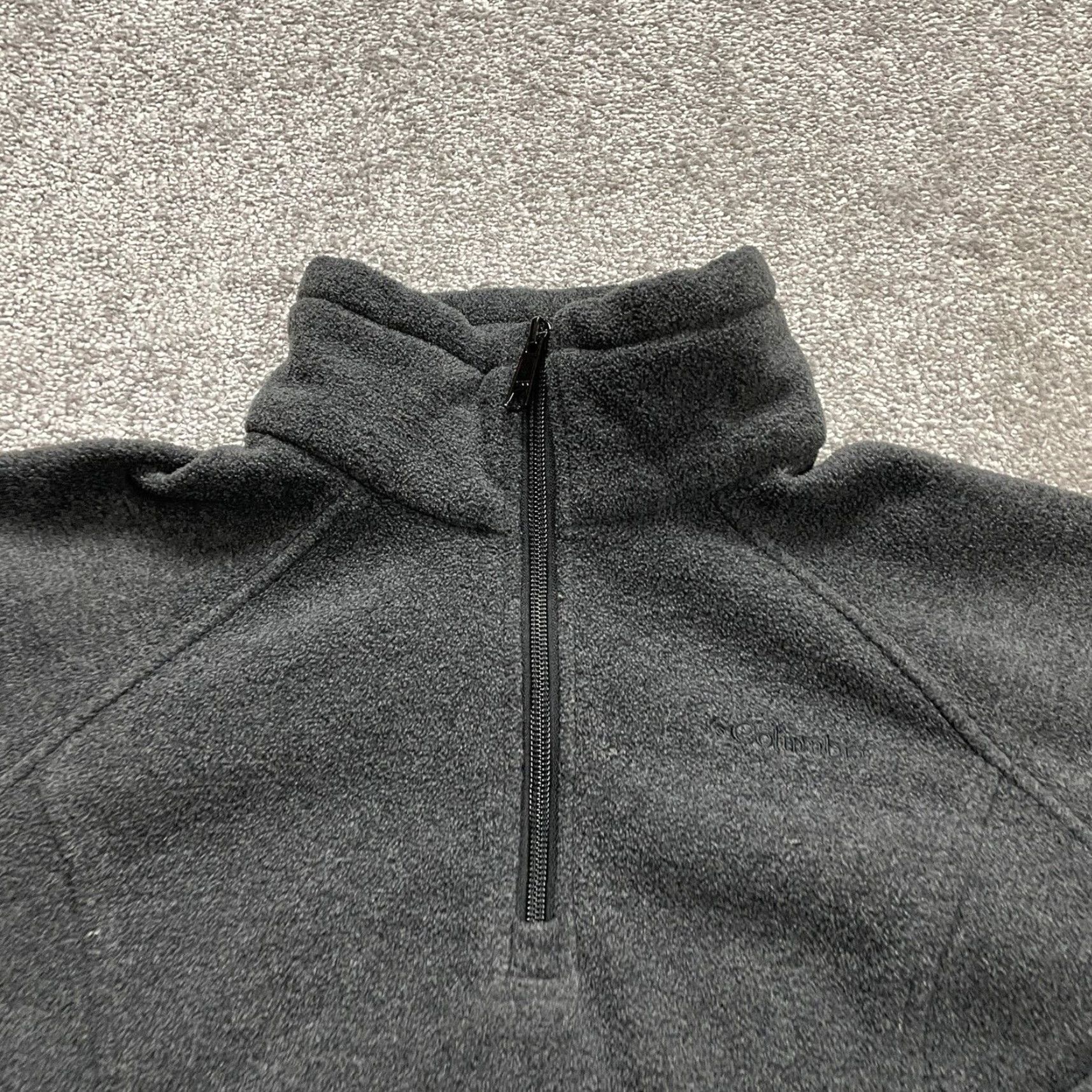 Vintage Columbia AL1517 Fleece Jacket Womens Small Gray 1/4 Zip High Neck Outdoor Hiking Jacket Size S / US 4 / IT 40 - 3 Thumbnail