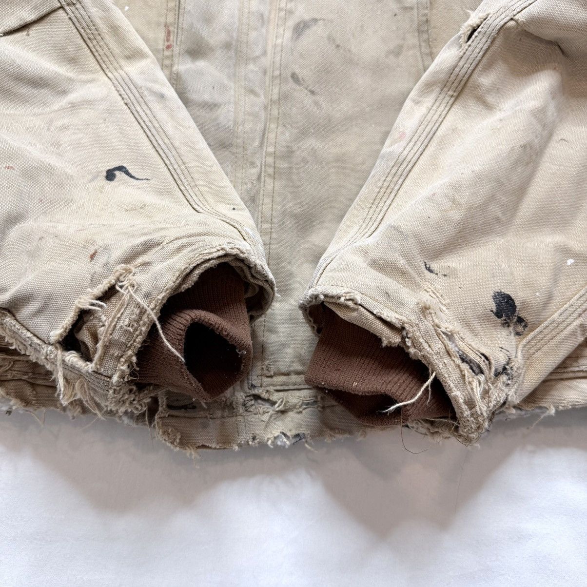Carhartt Vintage 90s Carhartt Arctic Detroit J02 BRN Thrashed Jacket Size US L / EU 52-54 / 3 - 5 Thumbnail