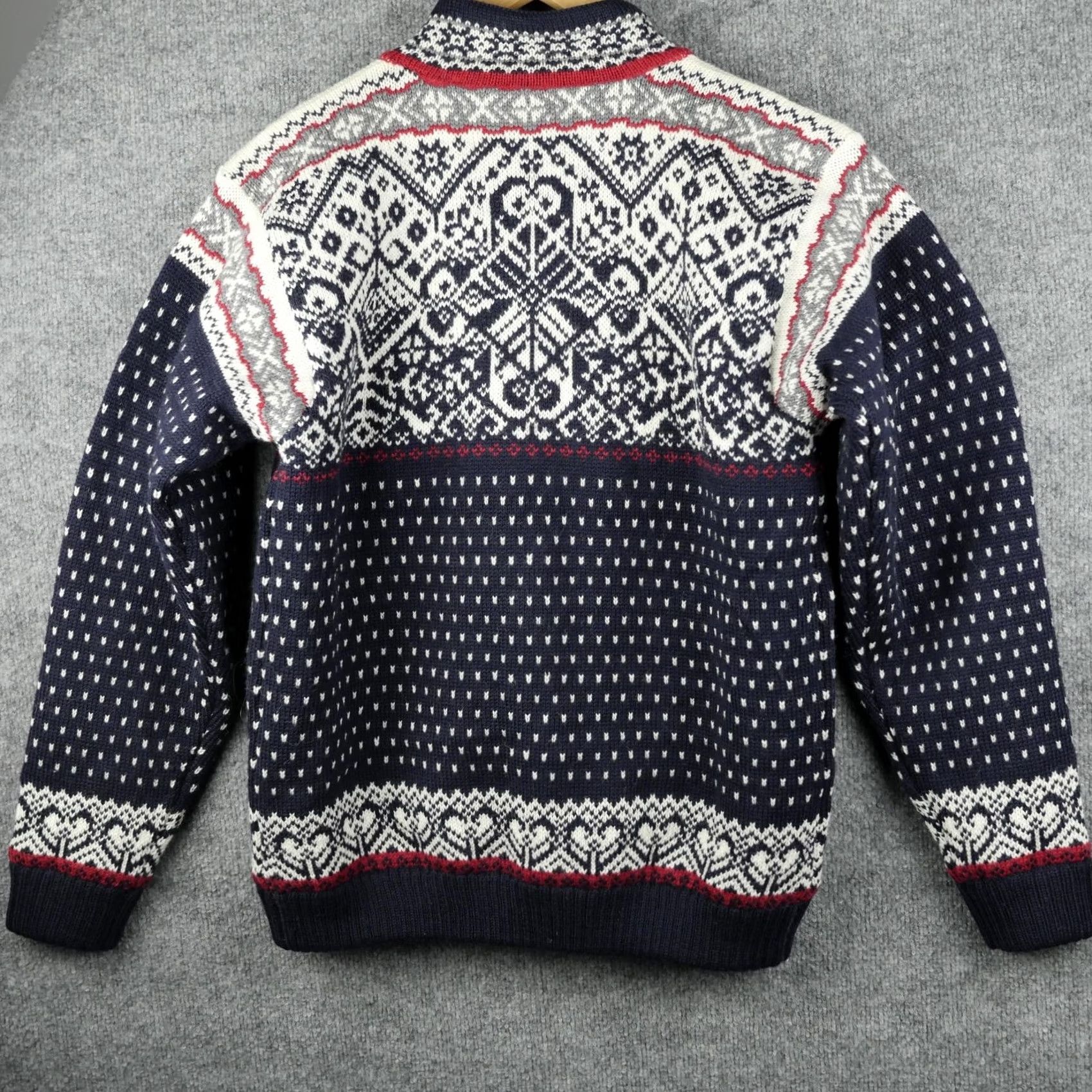 Vintage Icewear Mens Full Zip Ski Sweater Blue Fair Isle Wool Lined Mock Neck Pockets Winter Casual Size US M / EU 48-50 / 2 - 7 Thumbnail