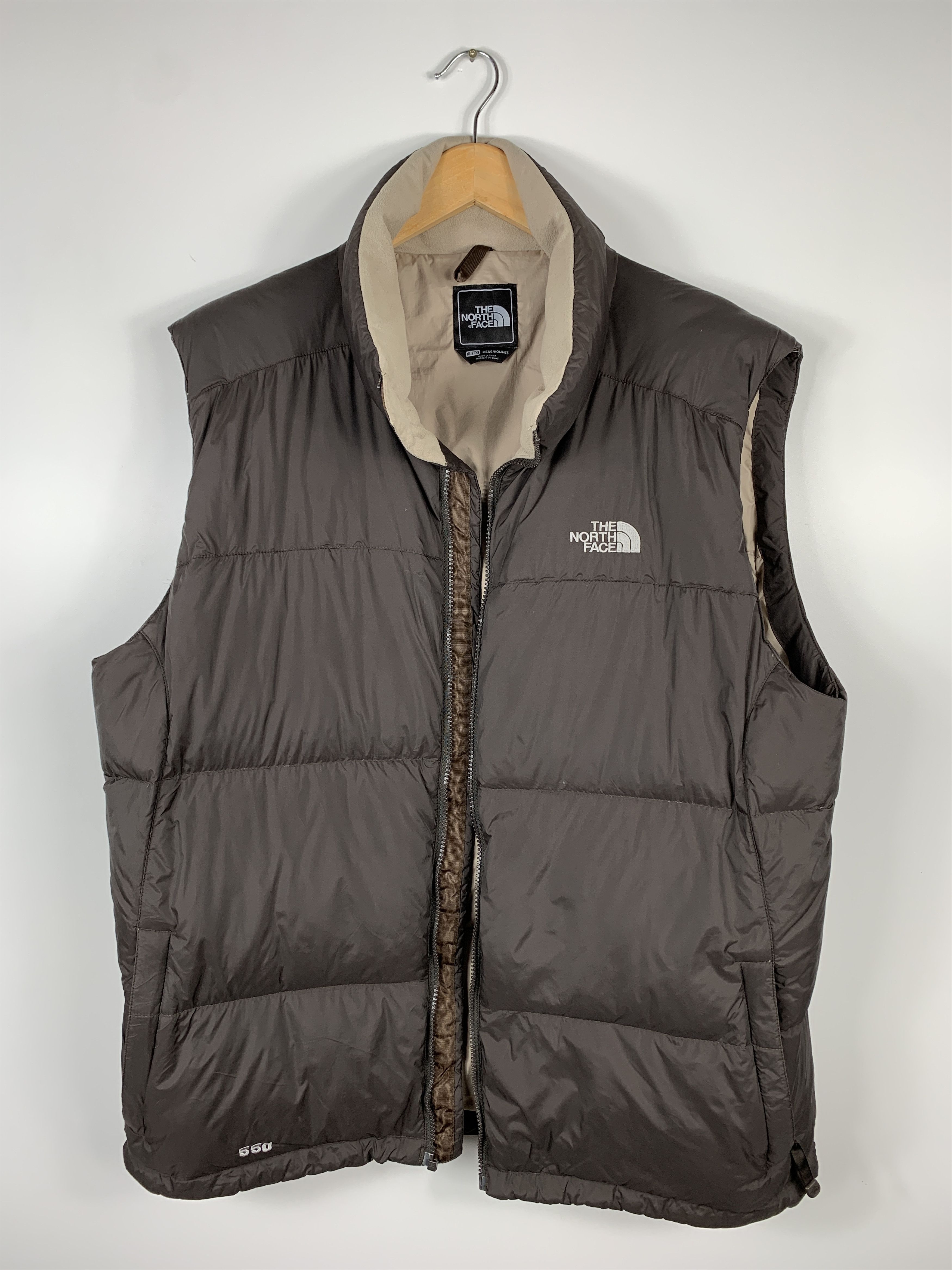 image of The North Face Nuptse 700 Puffer Down Vest Jacket Brown Xl, Men's