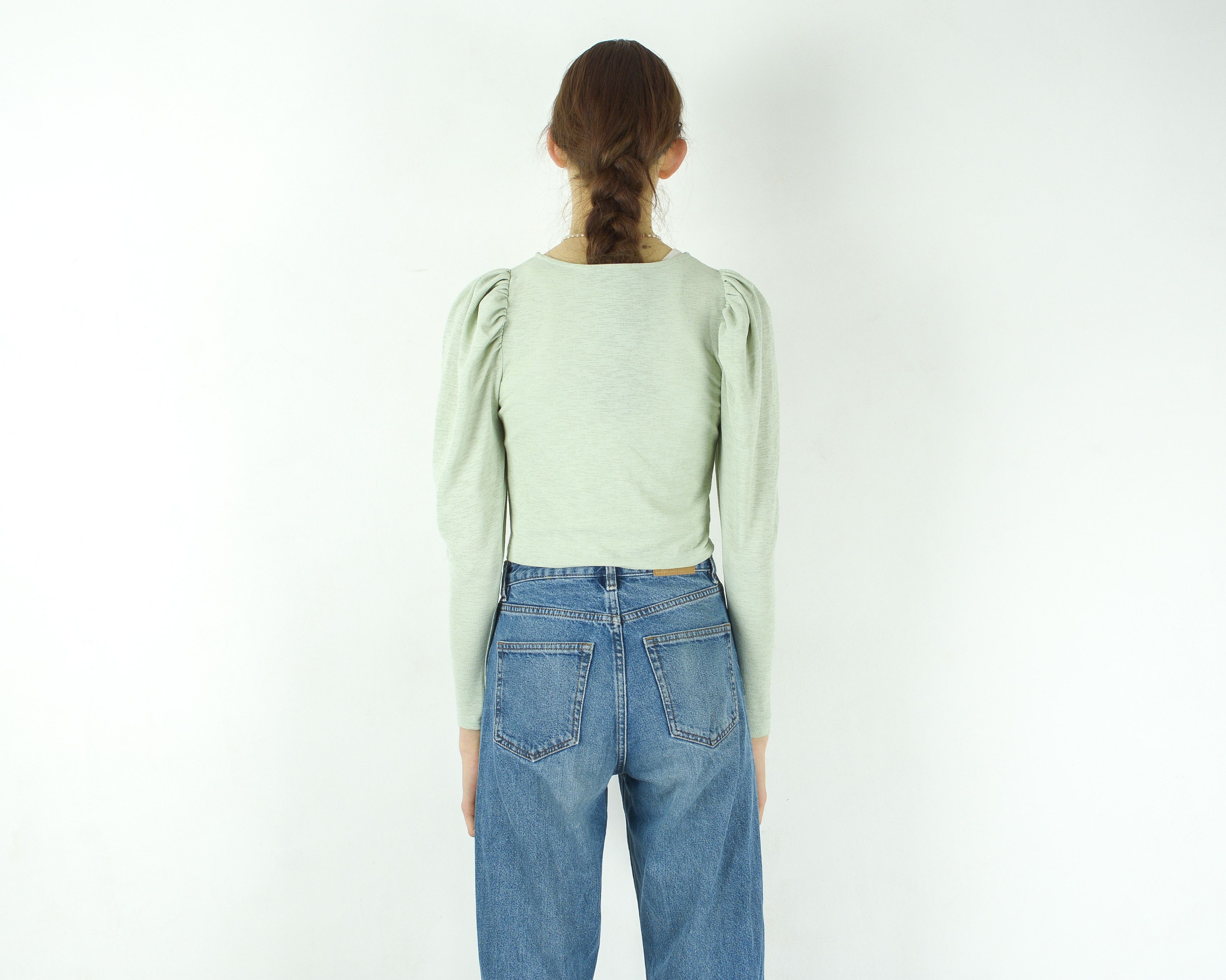 Other × Vintage MISS SELFRIDGE Long Sleeve Crop Top Romantic Blouse Summer Size S / US 4 / IT 40 - 3 Thumbnail