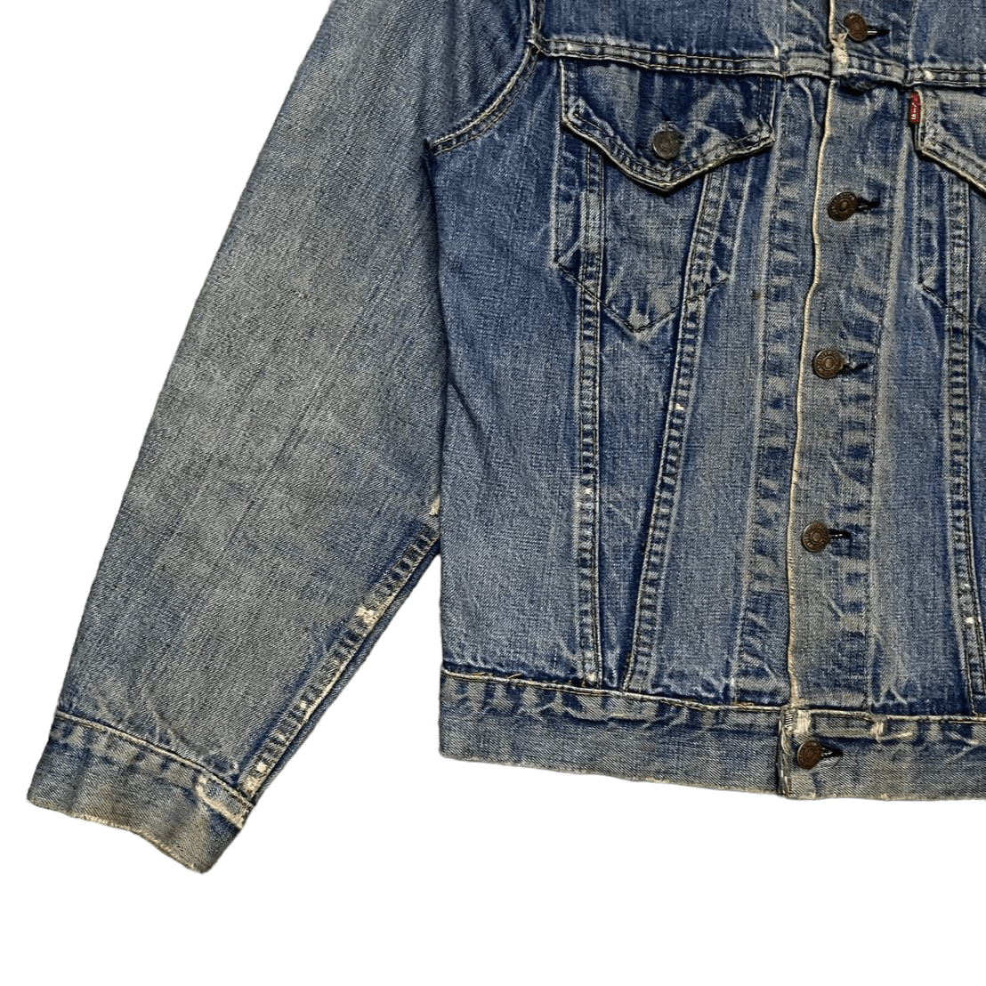 Levi's Vtg 60's Levis Type 3 Big E Denim Jacket Trashed Distressed Size US M / EU 48-50 / 2 - 3 Thumbnail