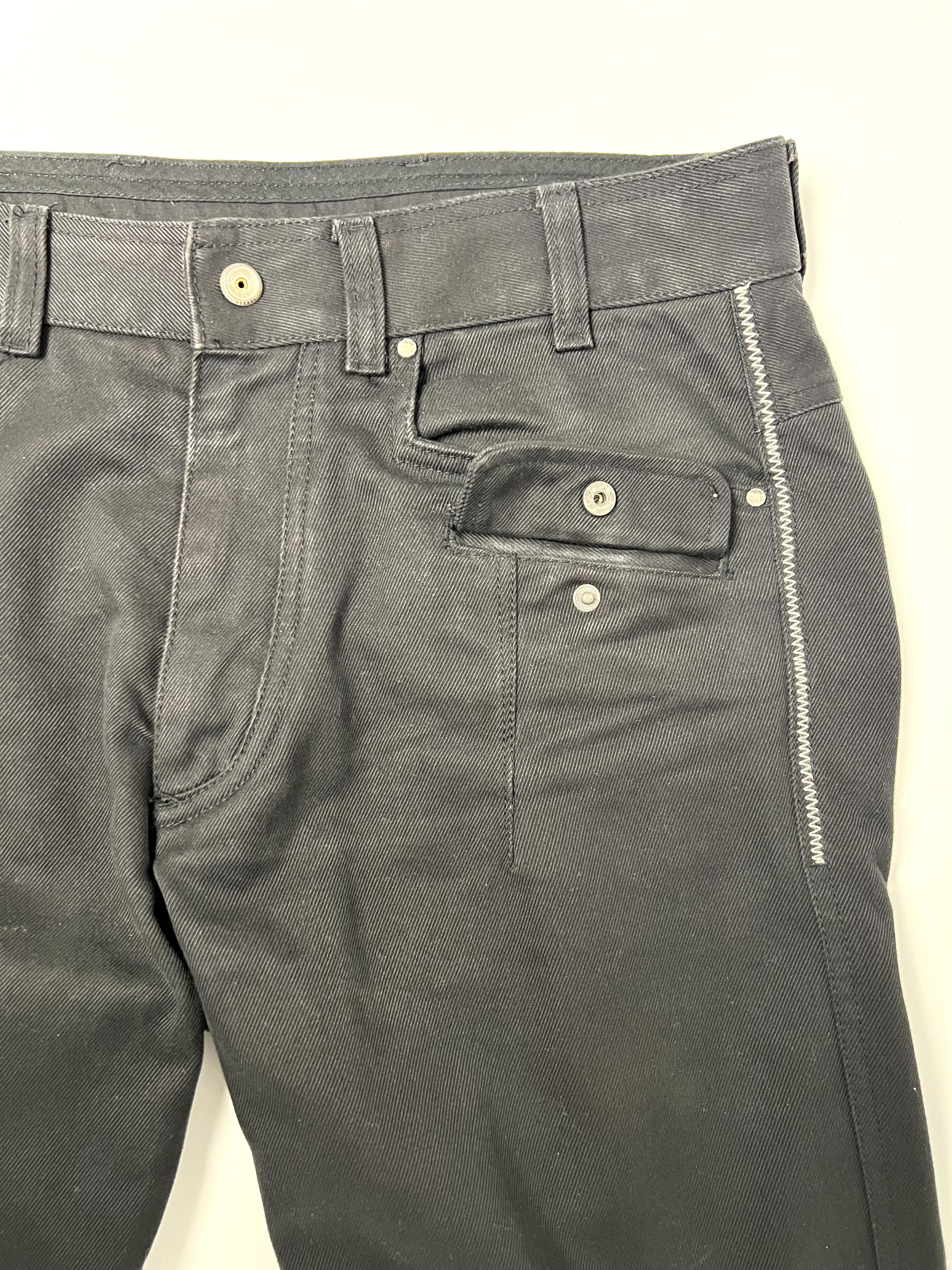Diesel DIESEL MENS BLACK DENIM W / LEATHER, ZIPPRES & SNAP-ON JEANS Size US 27 - 10 Thumbnail