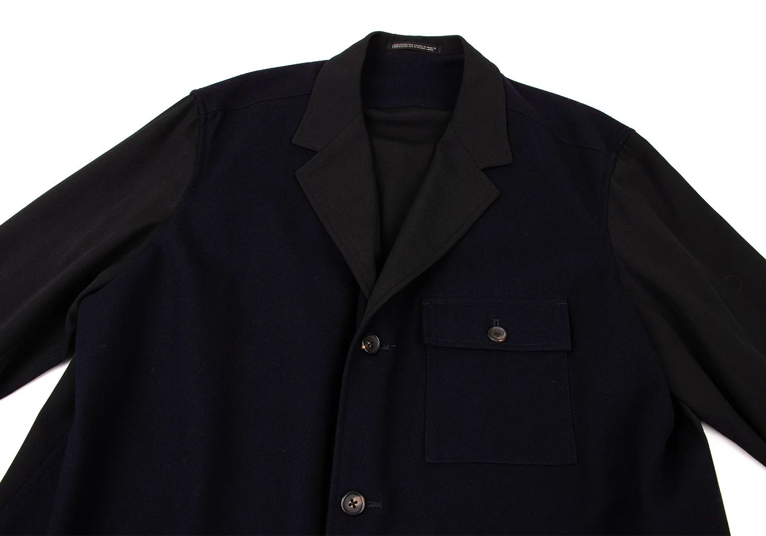 Yohji Yamamoto Yohji Yamamoto Wool Blended Design Jacket Size US M / EU 48-50 / 2 - 2 Thumbnail