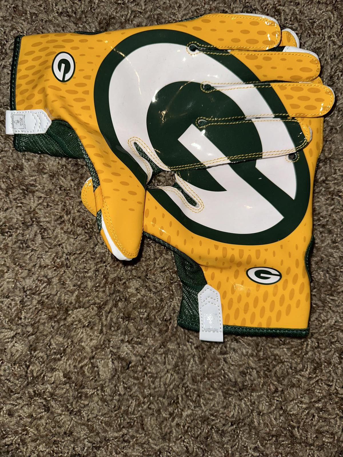 Nike Nike NFL Green Bay Packers Vapor Knit On Field Football Gloves Size ONE SIZE - 3 Thumbnail