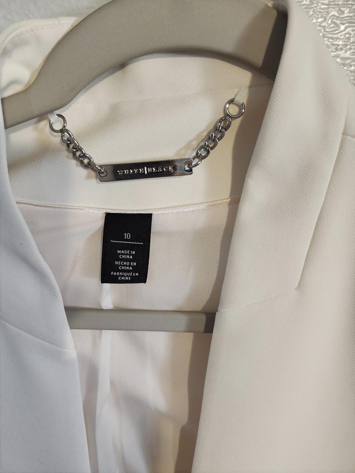 Designer White/ Black jacket Size L / US 10 / IT 46 - 2 Thumbnail