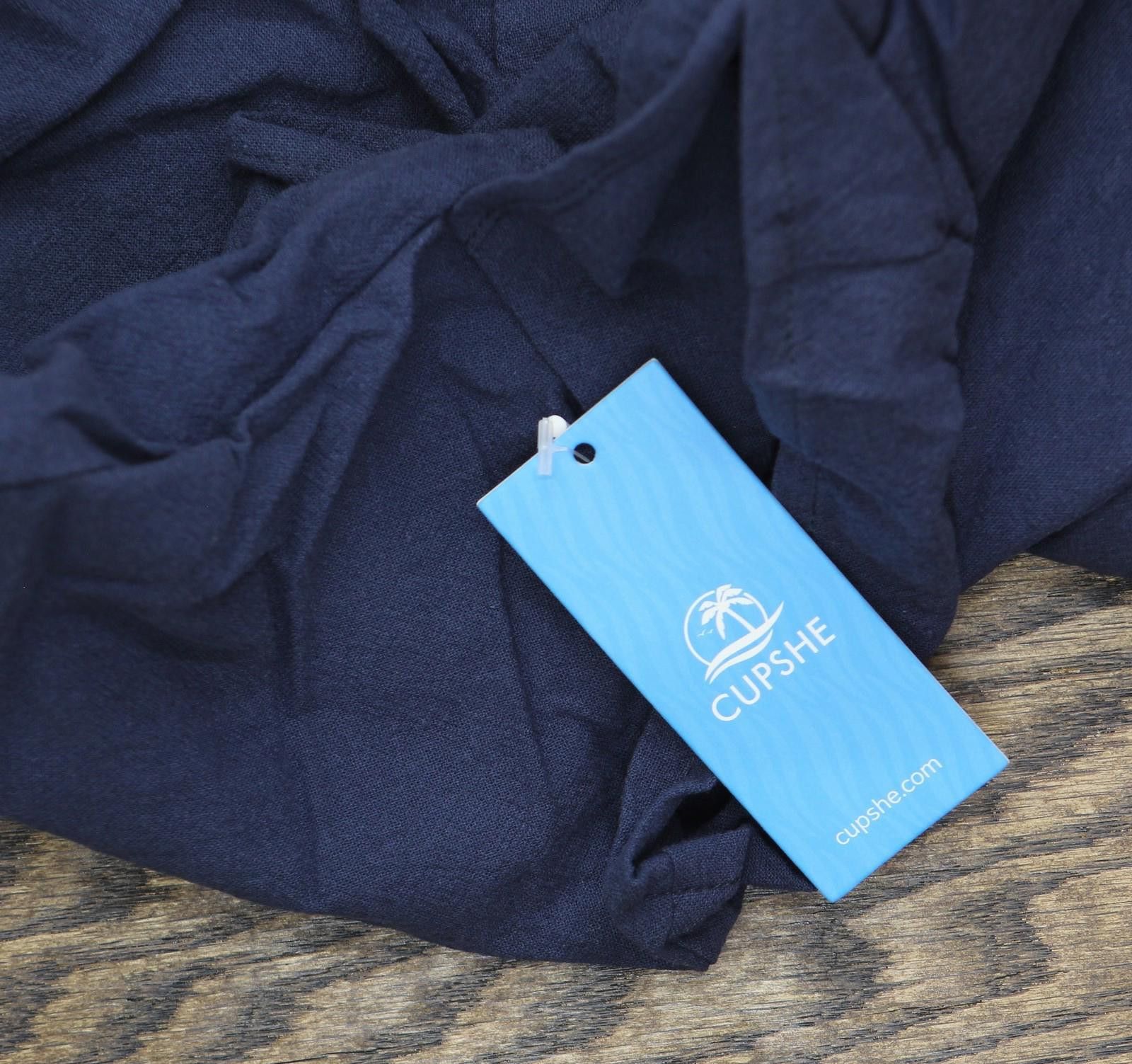 Other Nwt Cupshe Womens Elastic Waist Loose Leg Shorts Navy Blue S Size 28" / US 6 / IT 42 - 3 Thumbnail