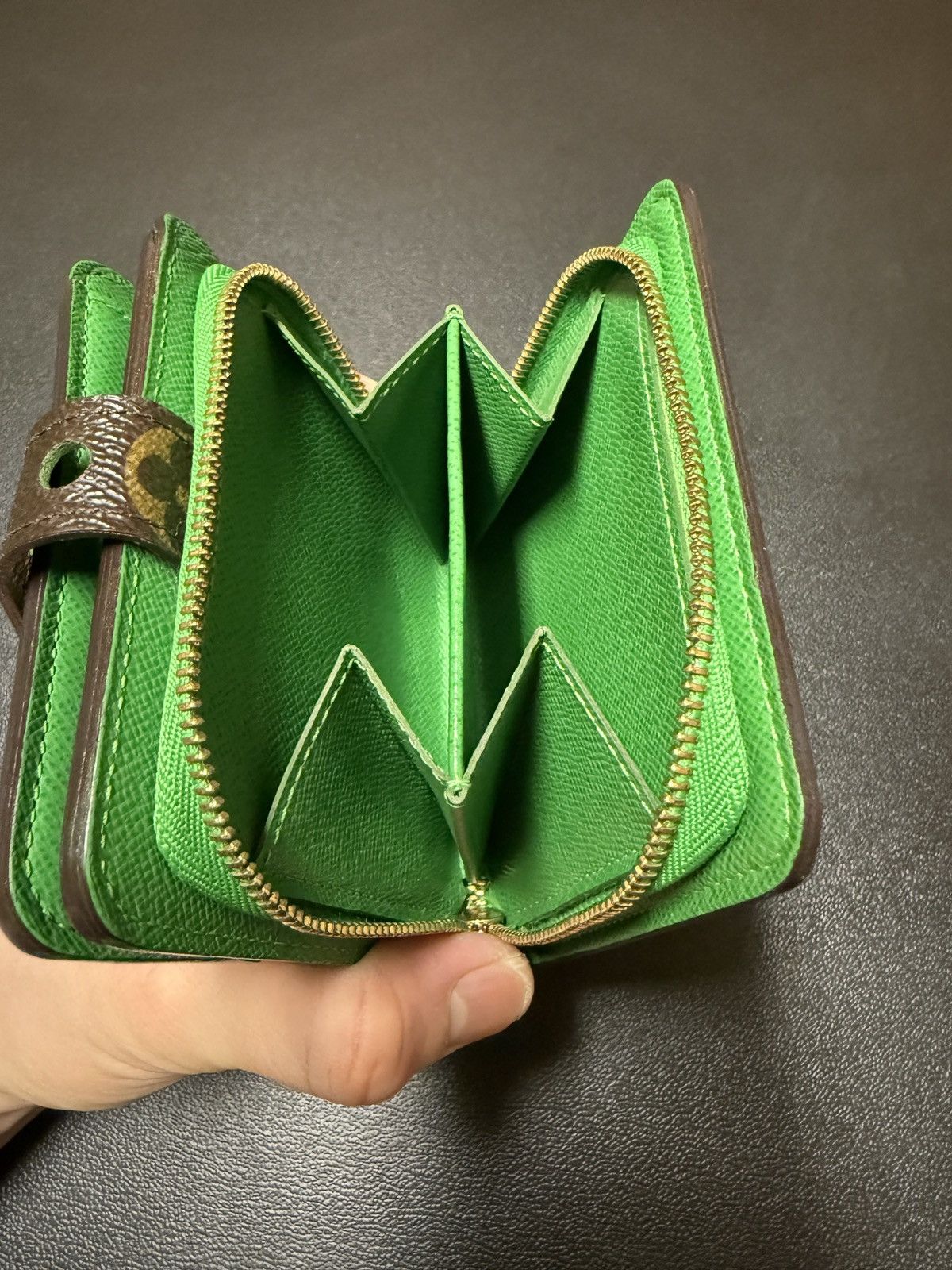 Louis Vuitton Louis Vuitton Monogram Perforated Green Zip Compact Wallet Size ONE SIZE - 12 Thumbnail