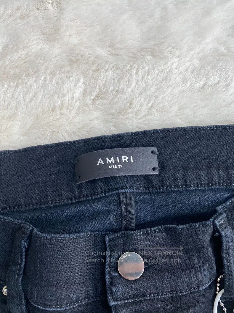 Amiri Amiri Size 32 Washed black camouflage patchwork MX1 jeans Size US 32 / EU 48 - 2 Thumbnail