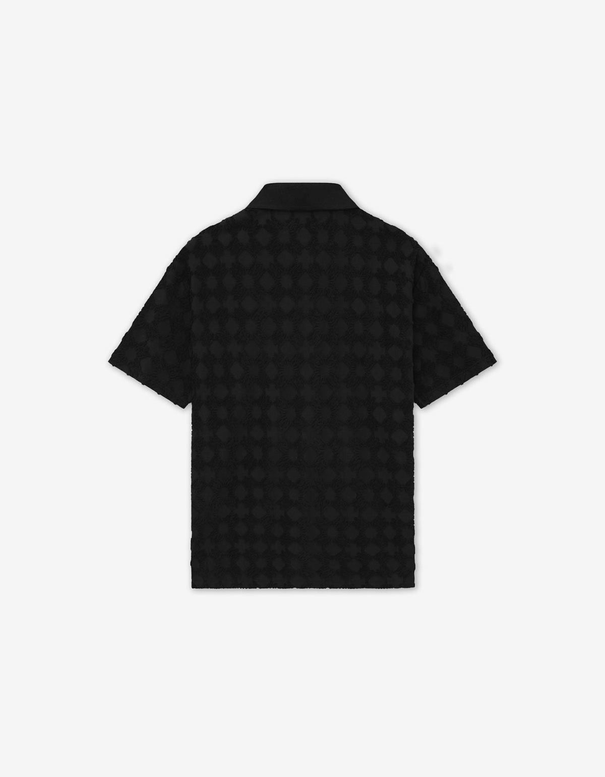 Amiri Amiri Black MA Quad Towelling Polo Shirt Size US L / EU 52-54 / 3 - 3 Thumbnail