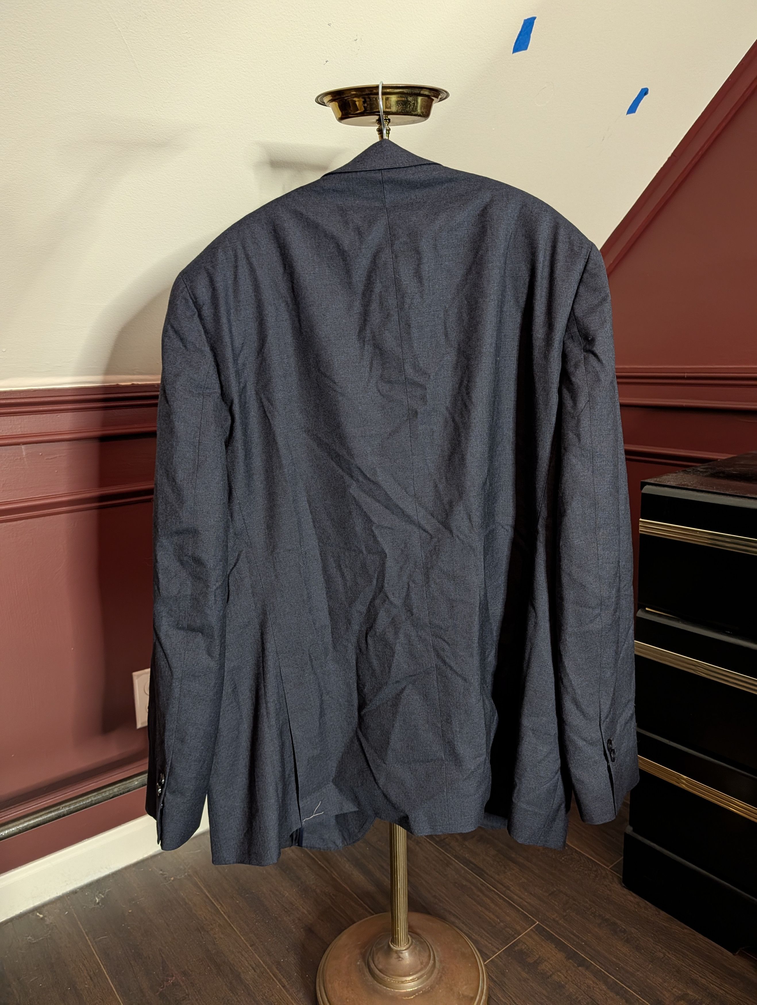 Massimo Dutti Pure Italian Super 130s wool NWT blue jacket blazer Size 46R - 8 Thumbnail