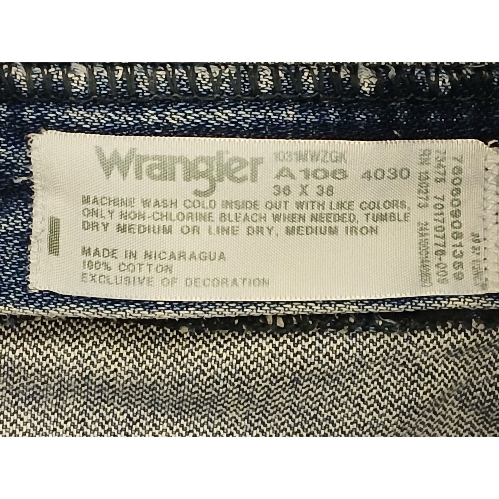 Wrangler Wrangler (36x38) Cowboy Cut Straight Leg Blue Denim Jeans Size US 36 / EU 52 - 7 Thumbnail