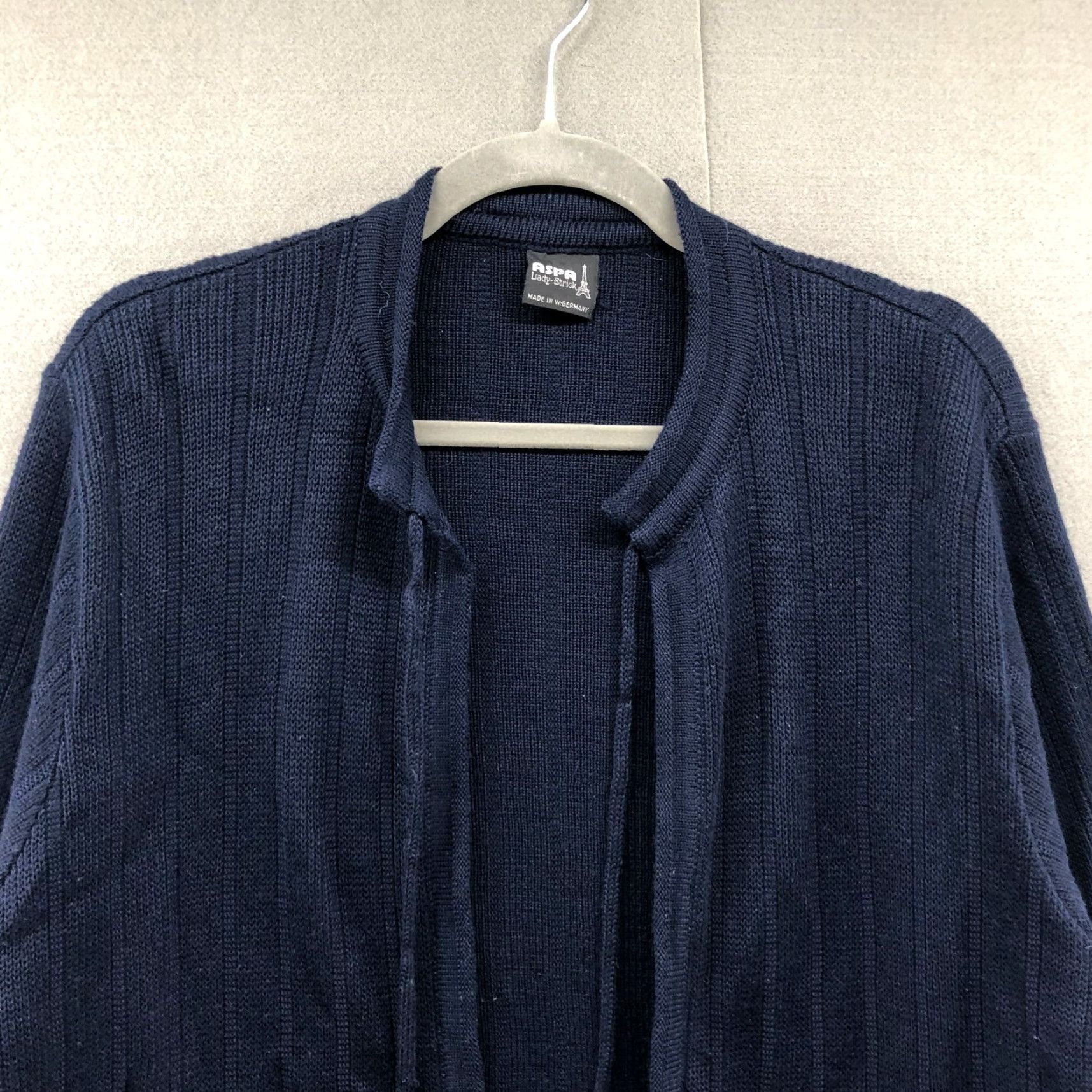 Vintage VINTAGE Wool Cardigan Sweater Navy Blue Womens M Sz 48 Germany Open Size M / US 6-8 / IT 42-44 - 6 Thumbnail
