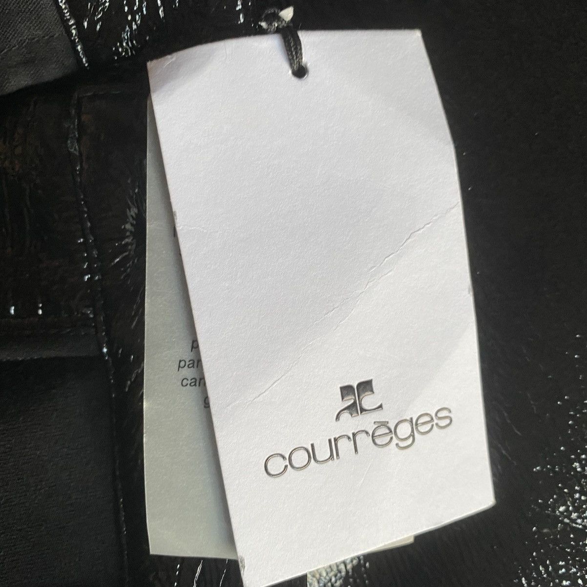 Courreges NWT Re Edition 5 Pocket Black Vinyl Pants Size US 30 / EU 46 - 7 Thumbnail