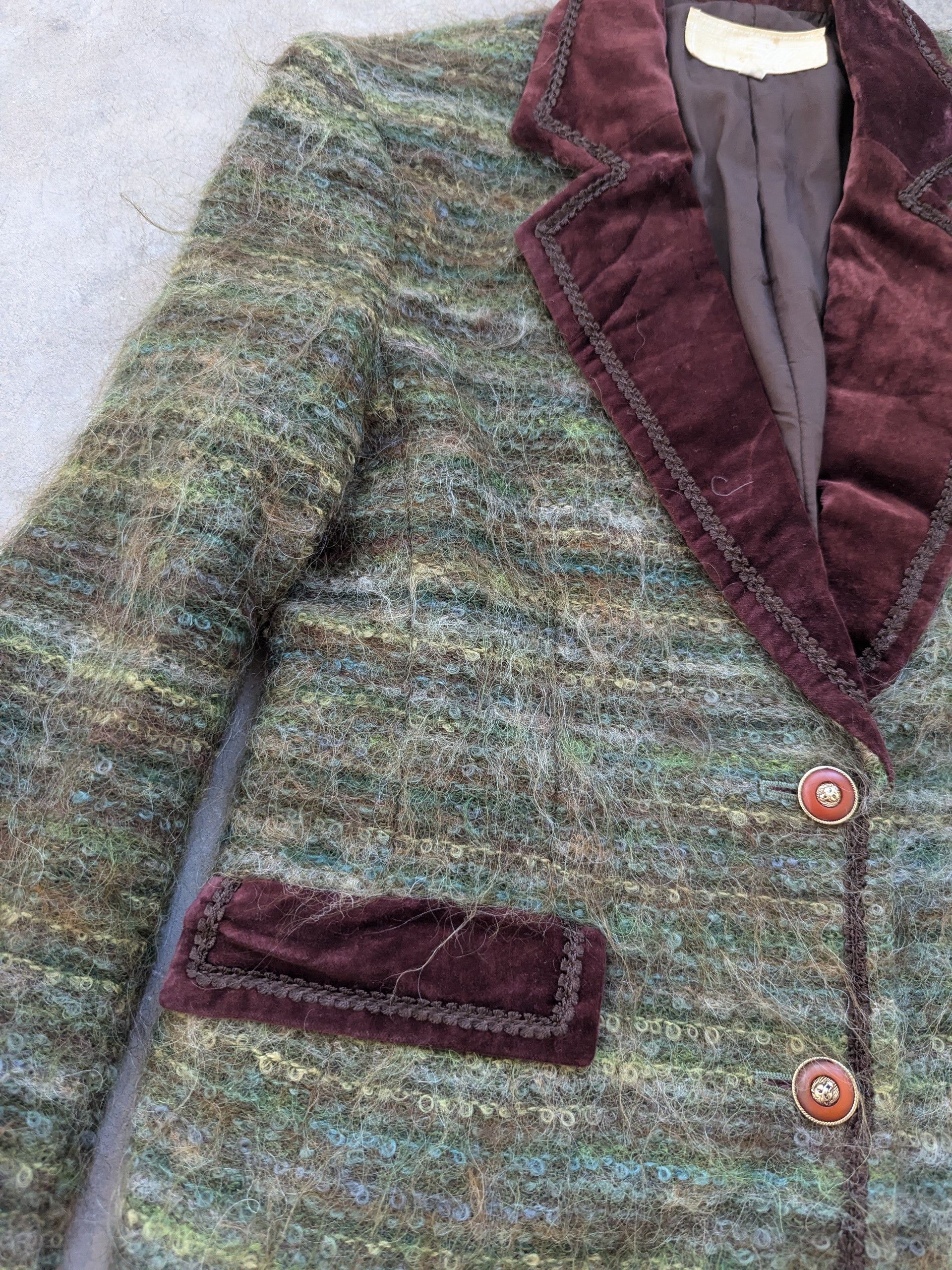 Japanese Brand × Le Grande Bleu (L.G.B.) × Vintage Vintage Wool Mohair Blazer Shaggy Size XS / US 0-2 / IT 36-38 - 7 Thumbnail