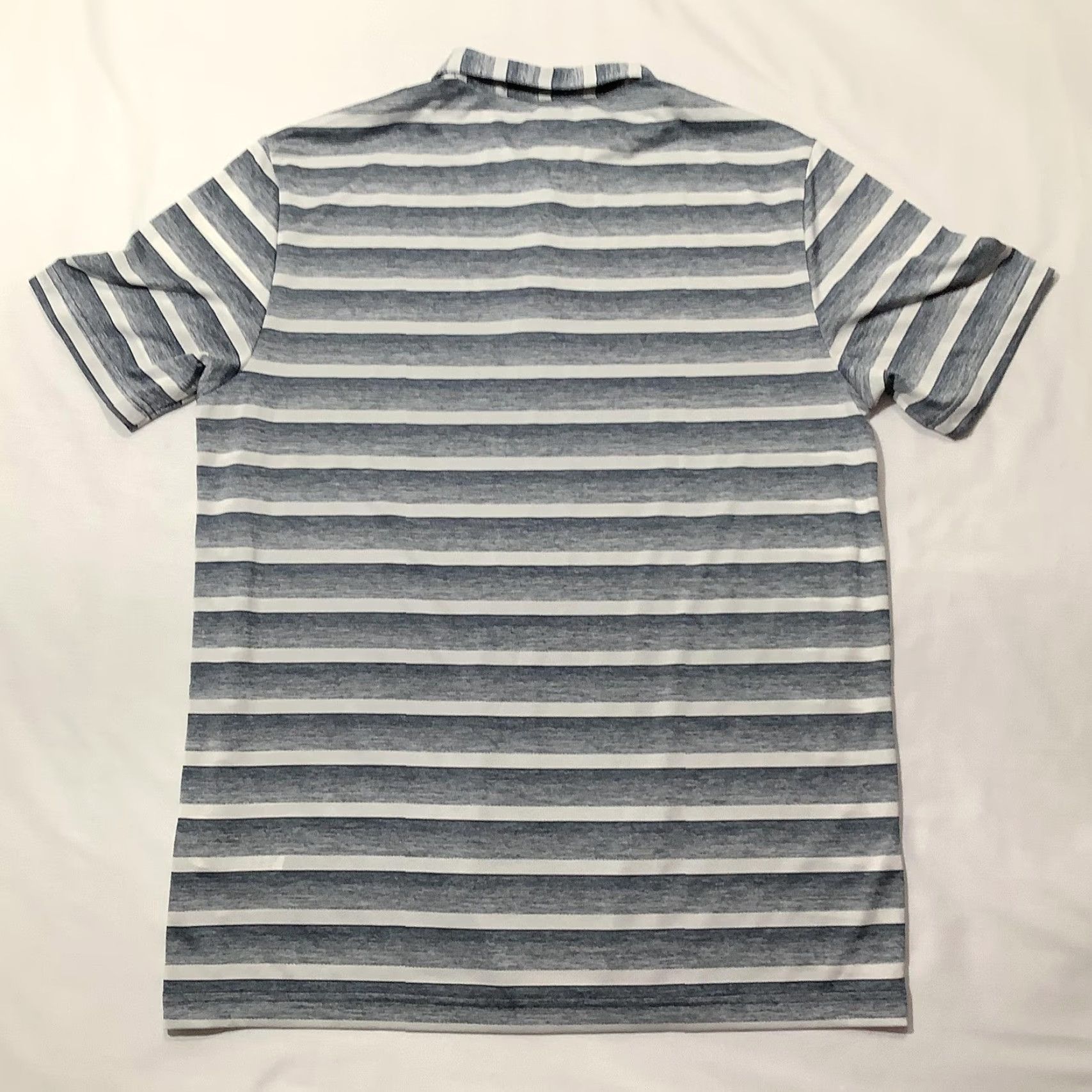 Adidas adidas Polo Shirt Mens L Blue White Striped Performance Golf Knit Athletic Size US L / EU 52-54 / 3 - 6 Thumbnail