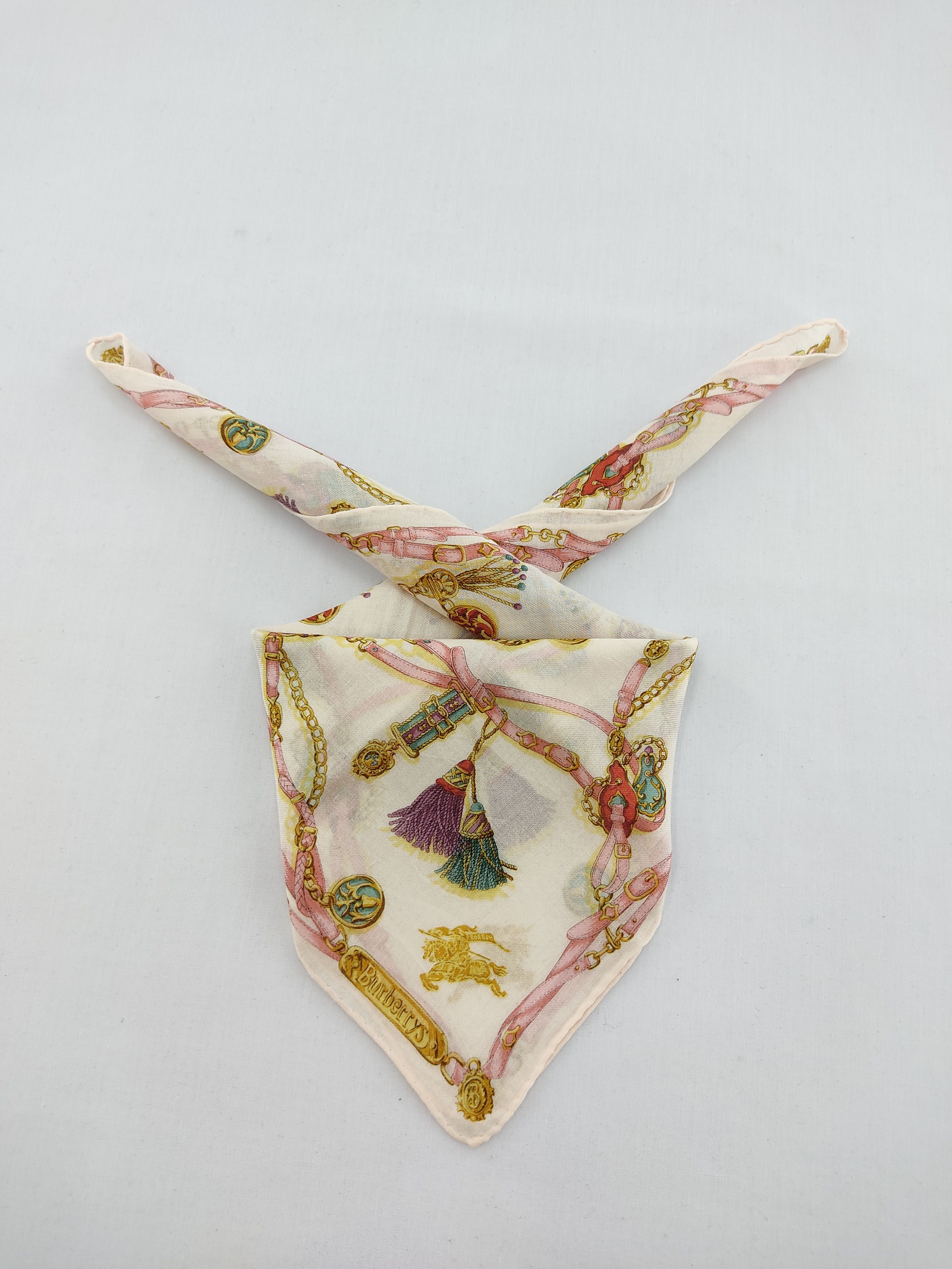 Burberry × Vintage Vintage Burberry Handkerchief / Neckwear / Bandana Size ONE SIZE - 1 Thumbnail