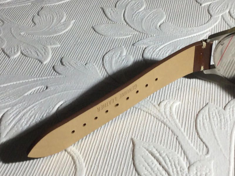 Designer Miro cream /dark Brown Men's leather strap Watch Size ONE SIZE - 8 Thumbnail