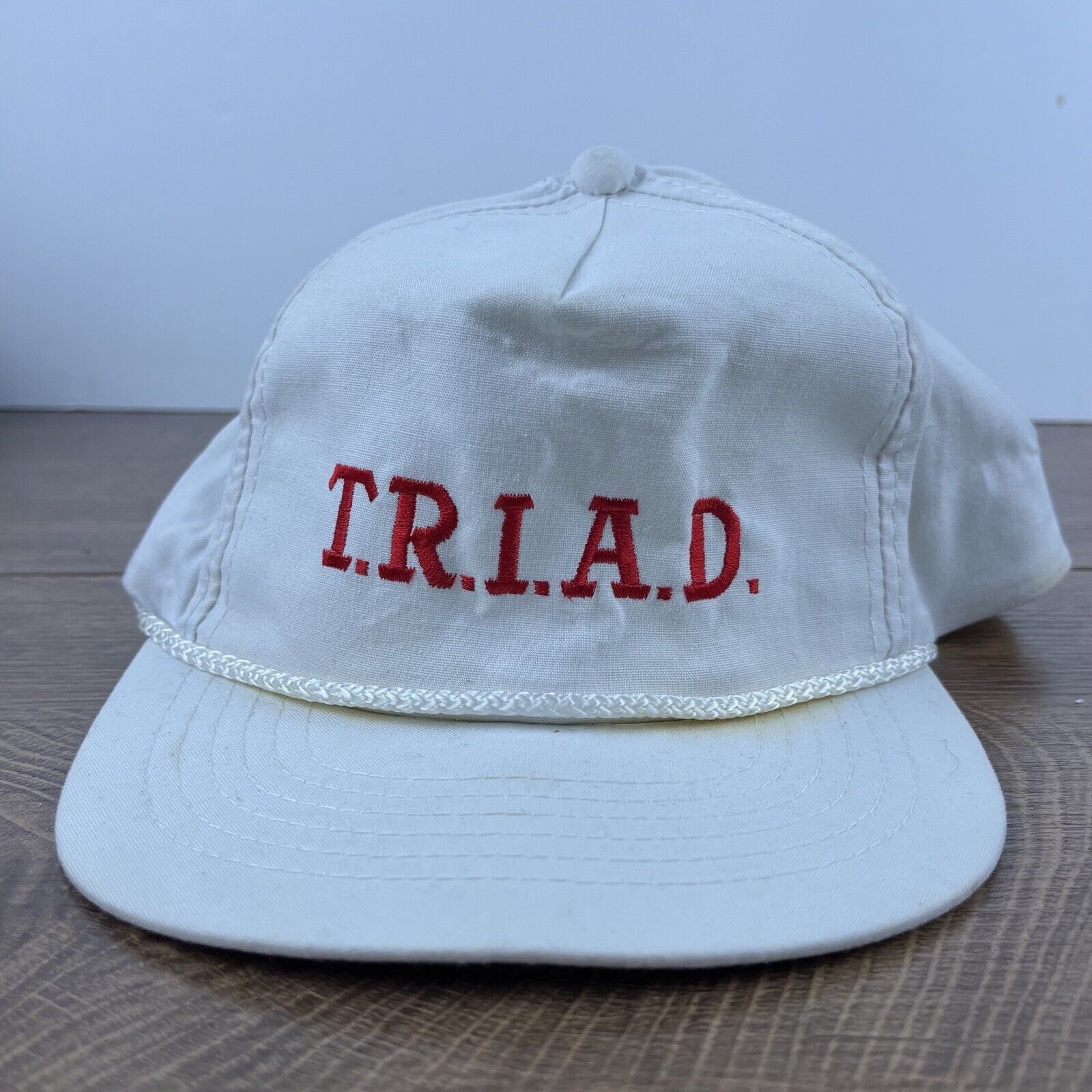 Other TRIAD Hat Triad Snapback Hat White Hat Adjustable White Adul Size ONE SIZE - 1 Thumbnail