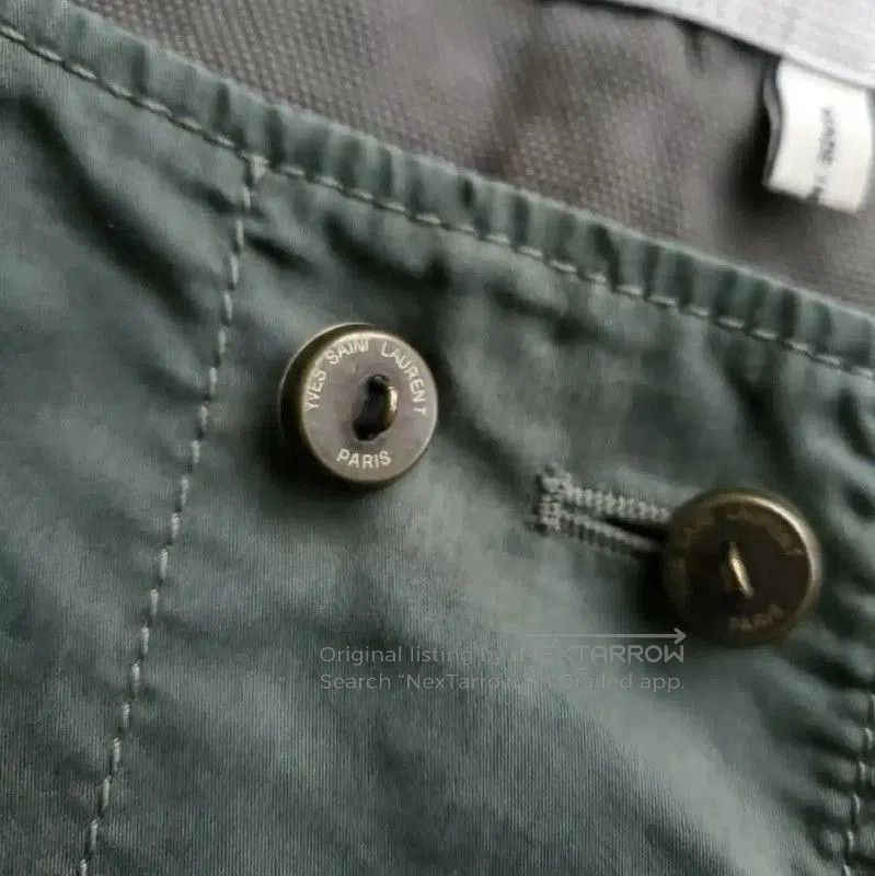 Yves Saint Laurent YSL Military Green Cotton Women's Jacket . Size S / US 4 / IT 40 - 4 Thumbnail