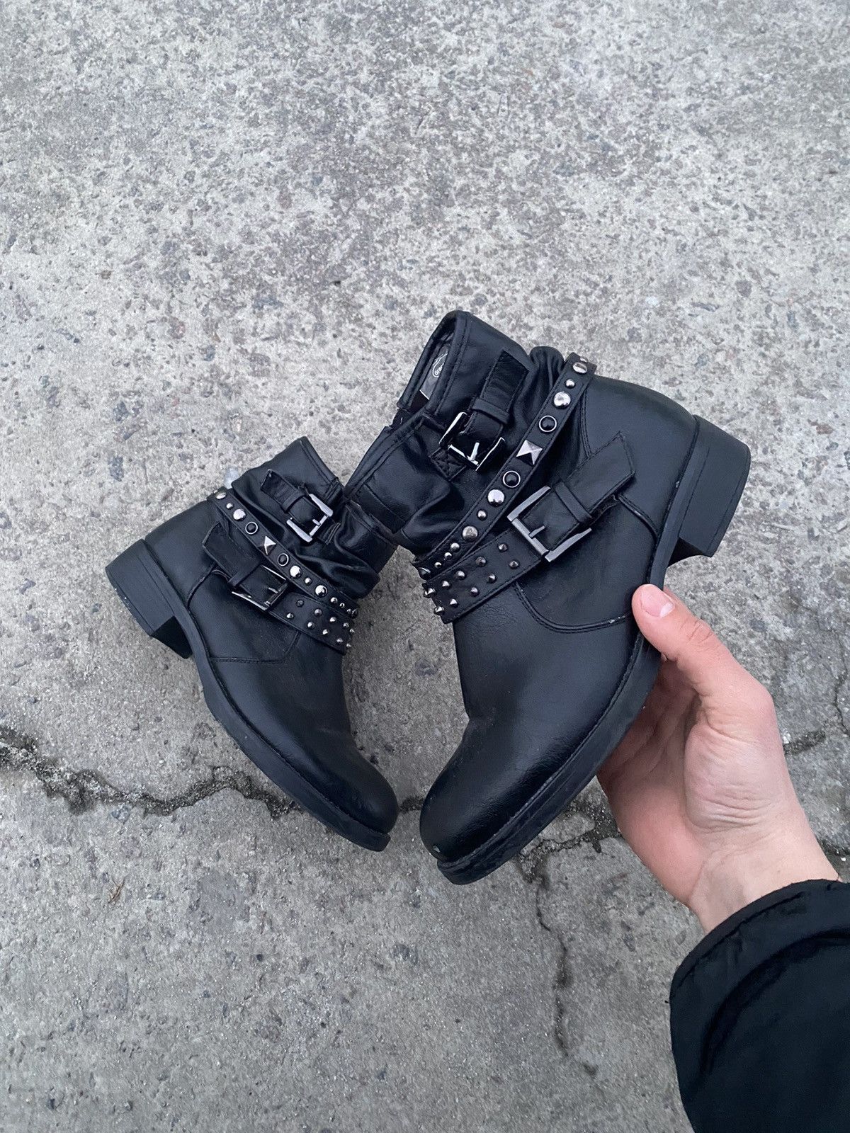 A.S.98 Vintage AS98 Buckle Biker Boots Rick Owens Style Airstep Y2K Size US 8 / IT 38 - 2 Thumbnail