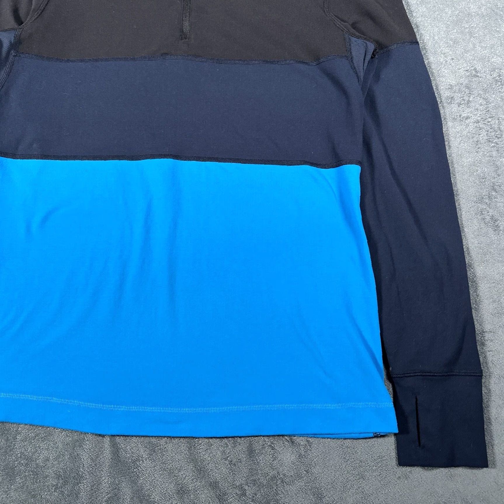 Lululemon Lululemon Velocity Quarter Zip Sweatshirt Mens Small Black Inkwell Cornflower Multicolor Rulu M3662S Size US S / EU 44-46 / 1 - 3 Thumbnail