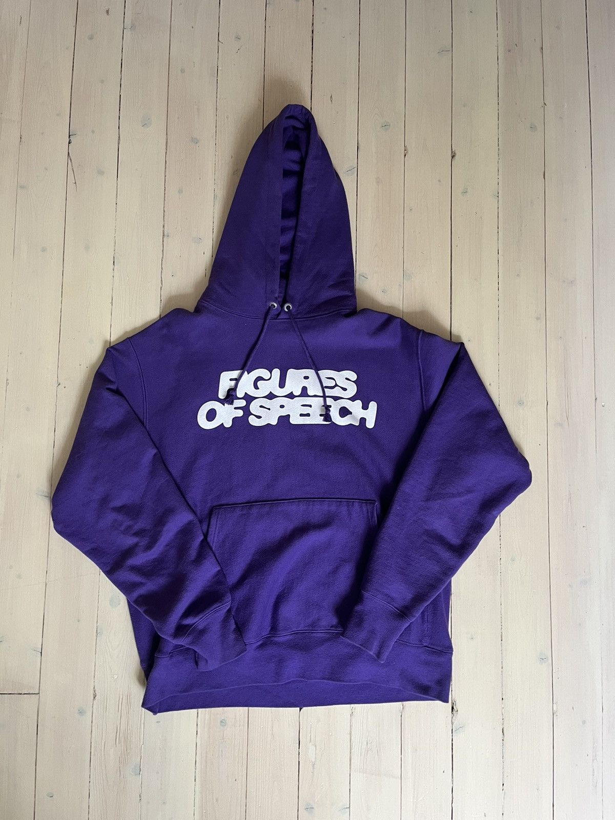 image of Champion x Off White Virgil Abloh ✕ Brooklyn Museum ”Figures Of Speech” Hoodie in Purple (Size Larg