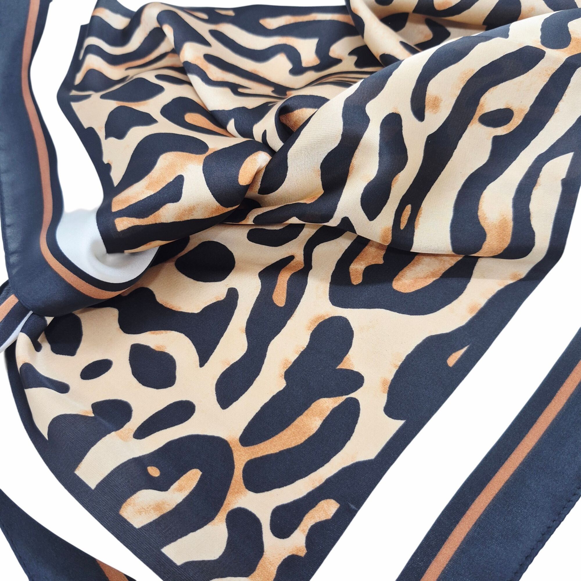 Other ✨Elegant Bandana Square Scarf Silky Satin Animal Print Leopa Size ONE SIZE - 5 Thumbnail