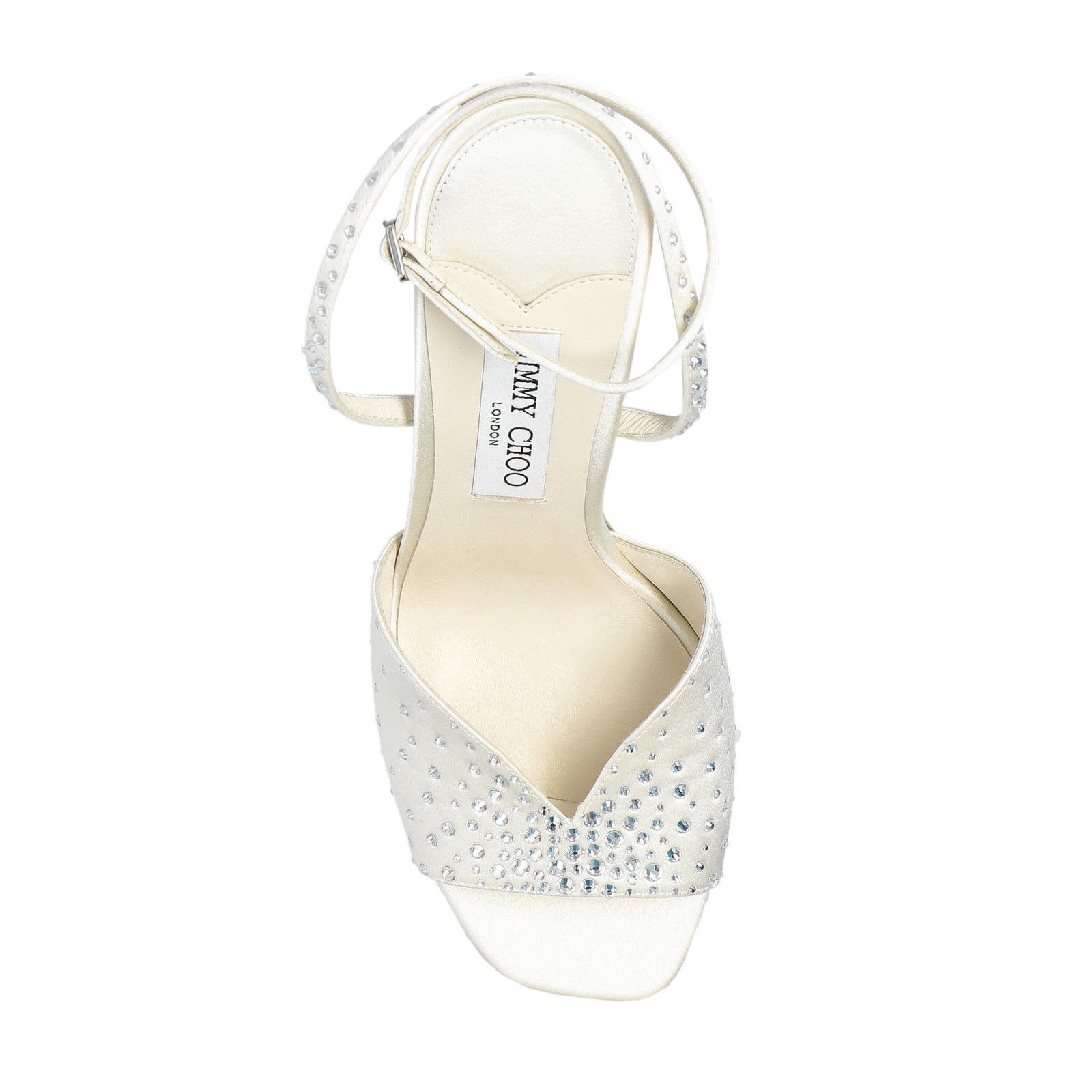 JIMMY CHOO \'Karli\' White Heeled Sandals New & Authentic (Wom