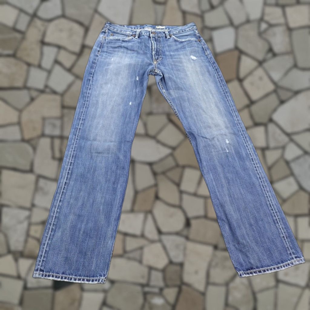 Polo Ralph Lauren Jeans Mens 34x34 Denim Blue Distressed Faded 867 York Classic Straight