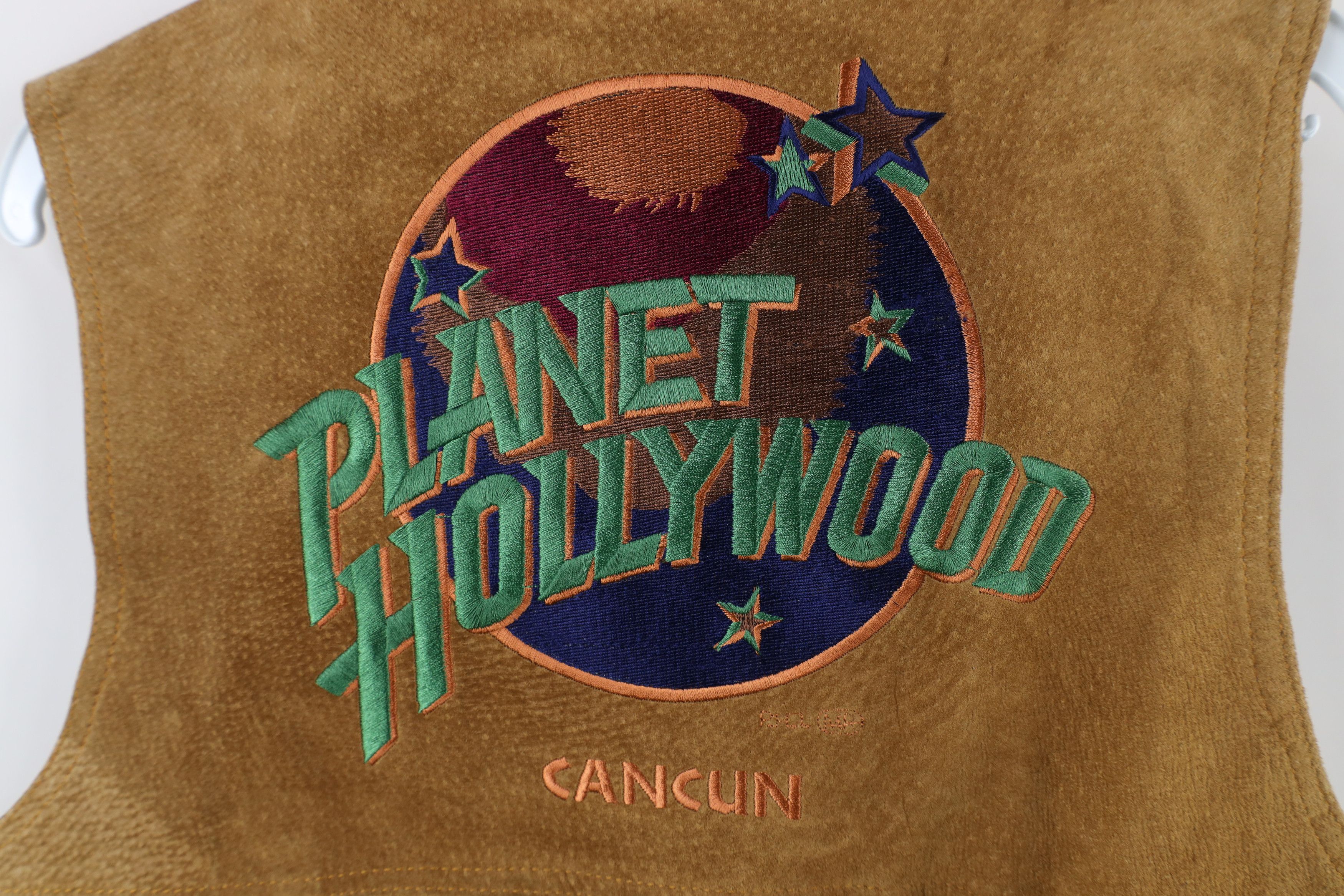 Vintage Vintage 90s Planet Hollywood Cancun Buckle Back Leather Vest Size US S / EU 44-46 / 1 - 12 Thumbnail