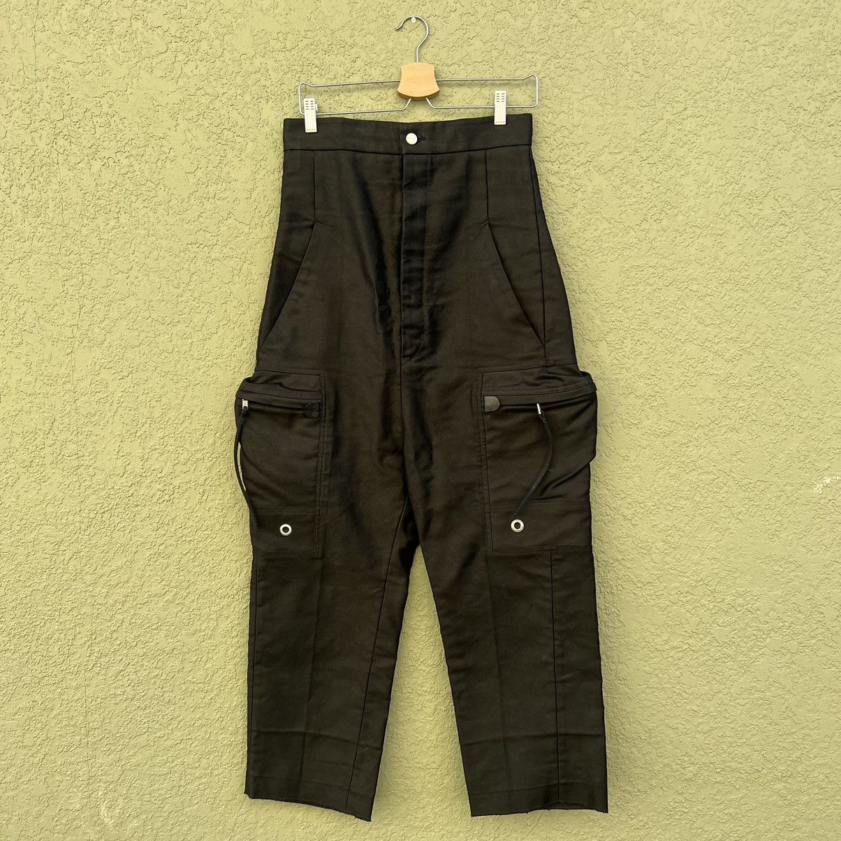 image of Rick Owens Sisyphus Cargo Runway Pants in Black, Men's (Size 30)